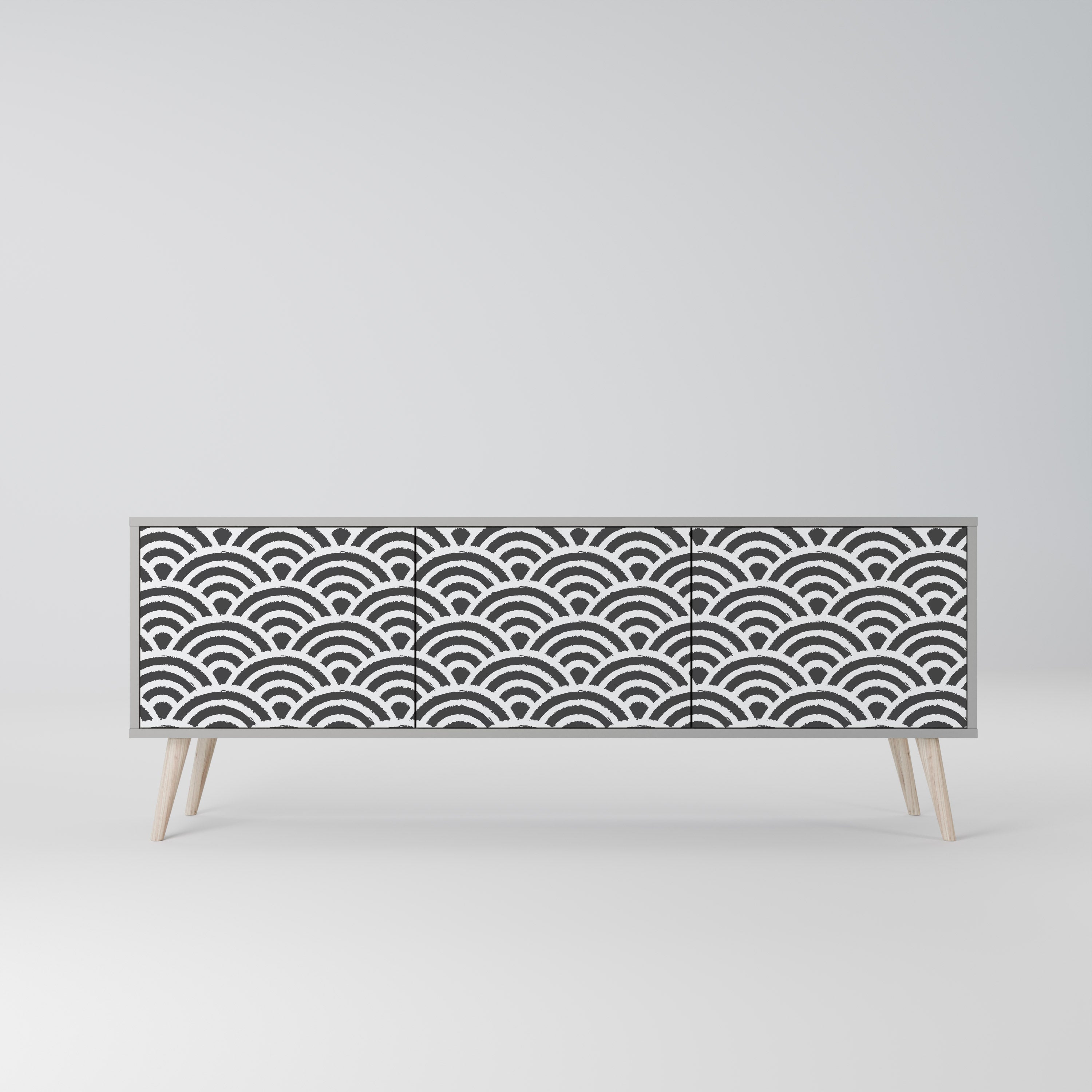 GLOOMY HOST Szafka RTV 3-drzwiowa korpus Szary