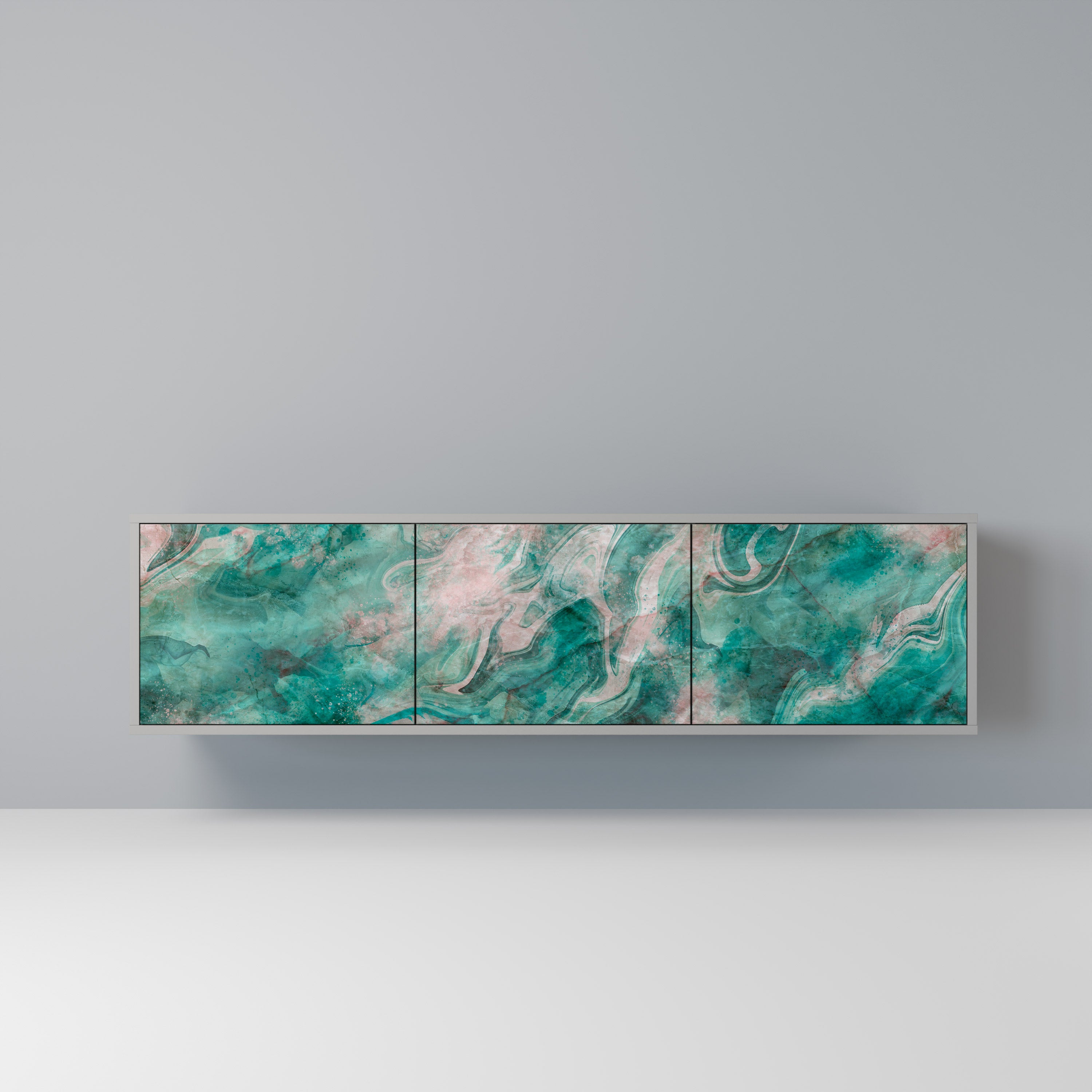 ABSTRACT ALCHEMY Szafka RTV 3-drzwiowa korpus Szary