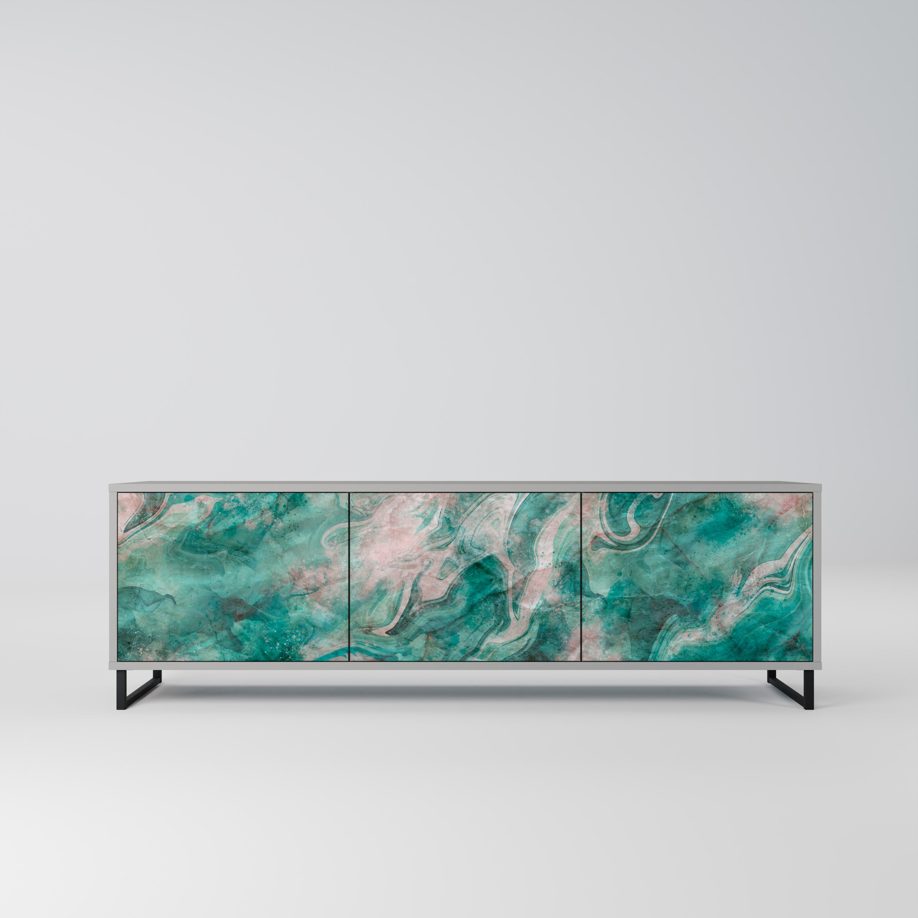 ABSTRACT ALCHEMY Szafka RTV 3-drzwiowa korpus Szary