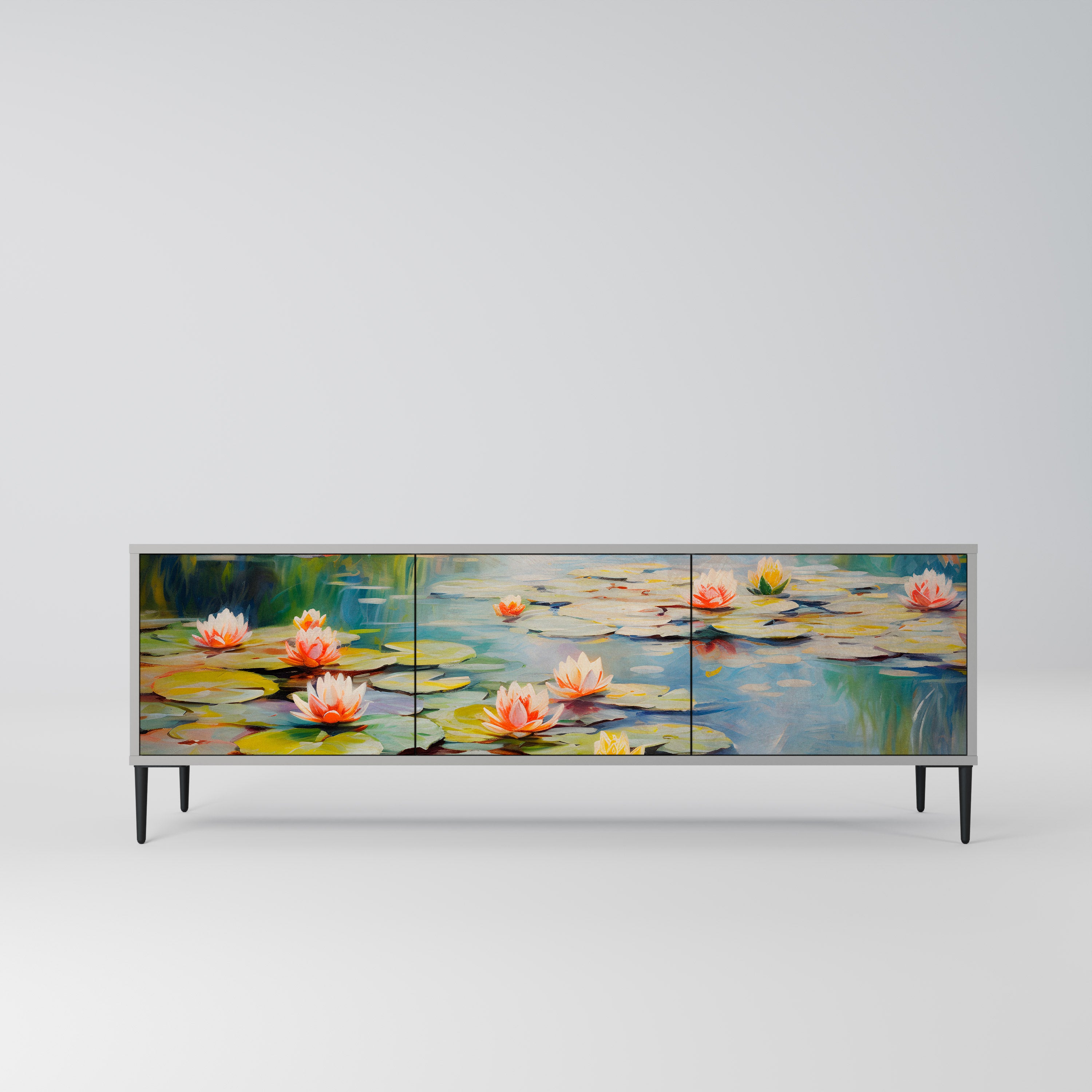 BLOOMING WATERS Szafka RTV 3-drzwiowa korpus Szary