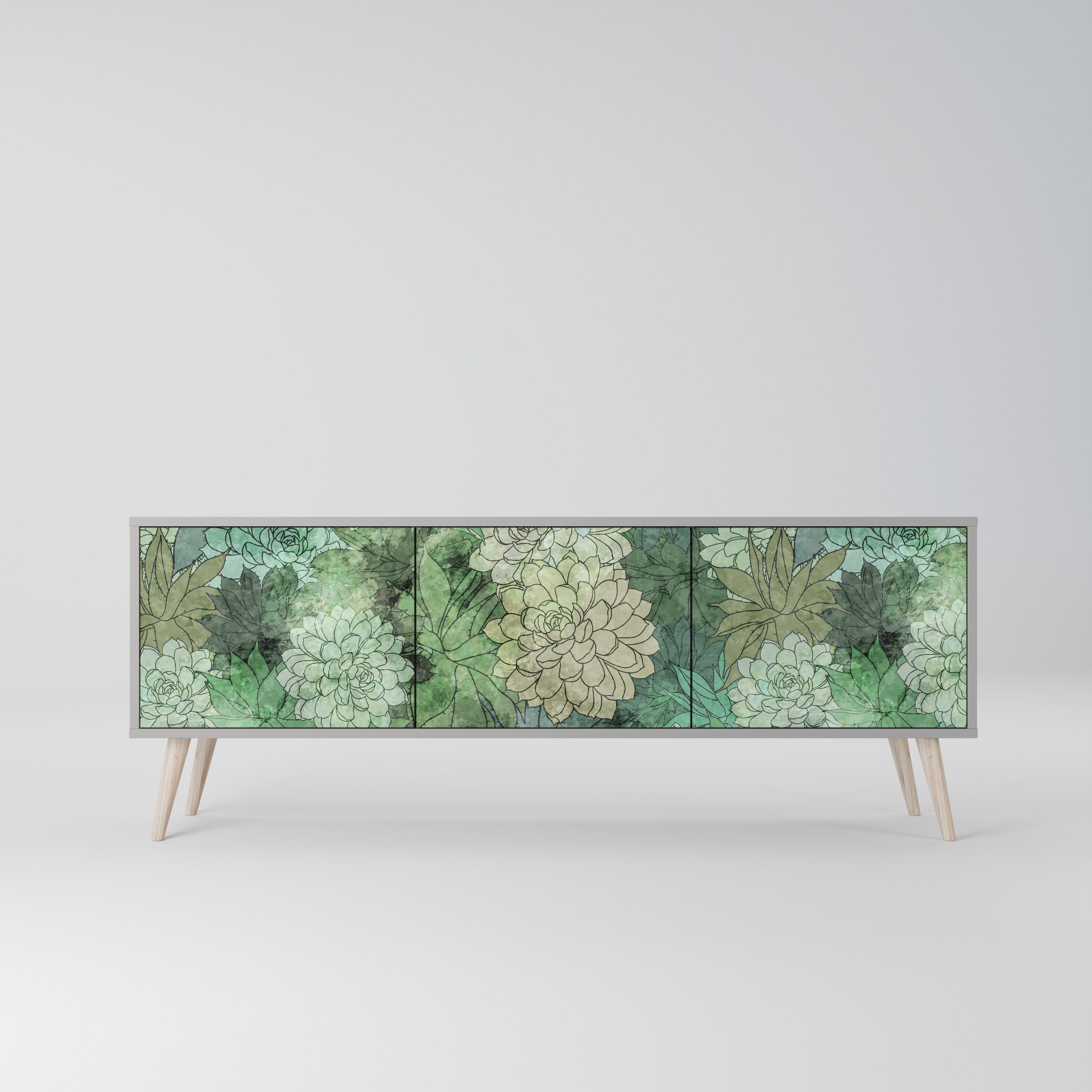 SUCCULENT CLUSTER Szafka RTV 3-drzwiowa korpus Szary