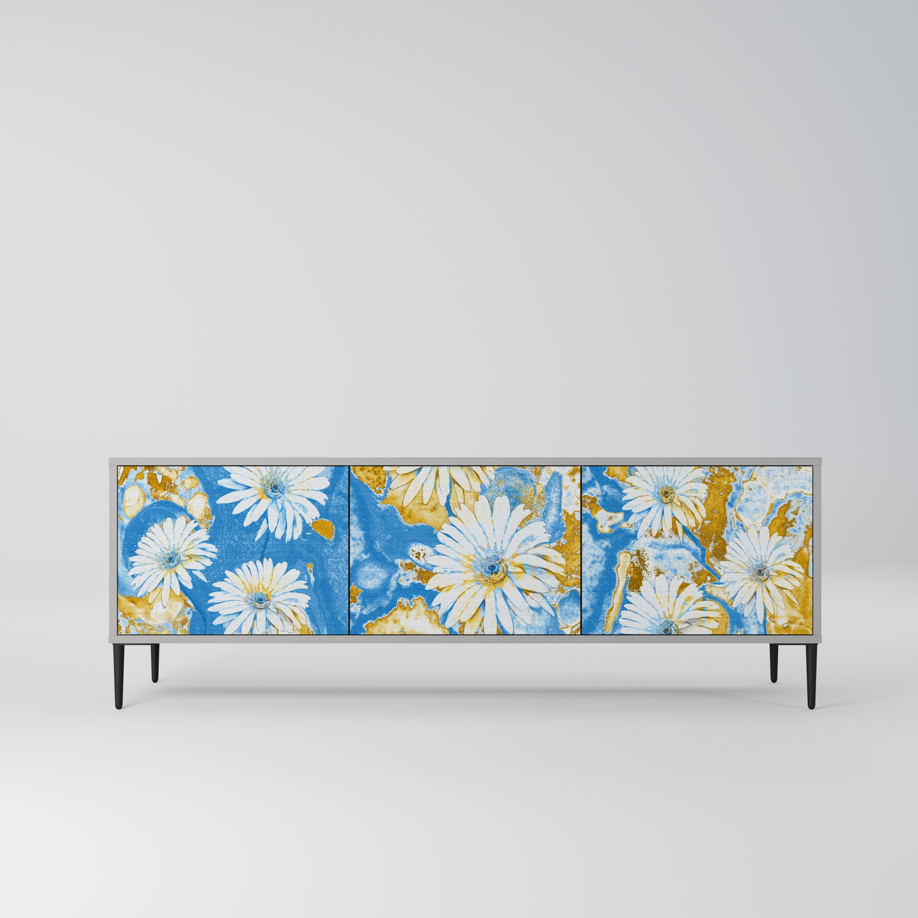 DAISY LUXE Szafka RTV 3-drzwiowa korpus Szary