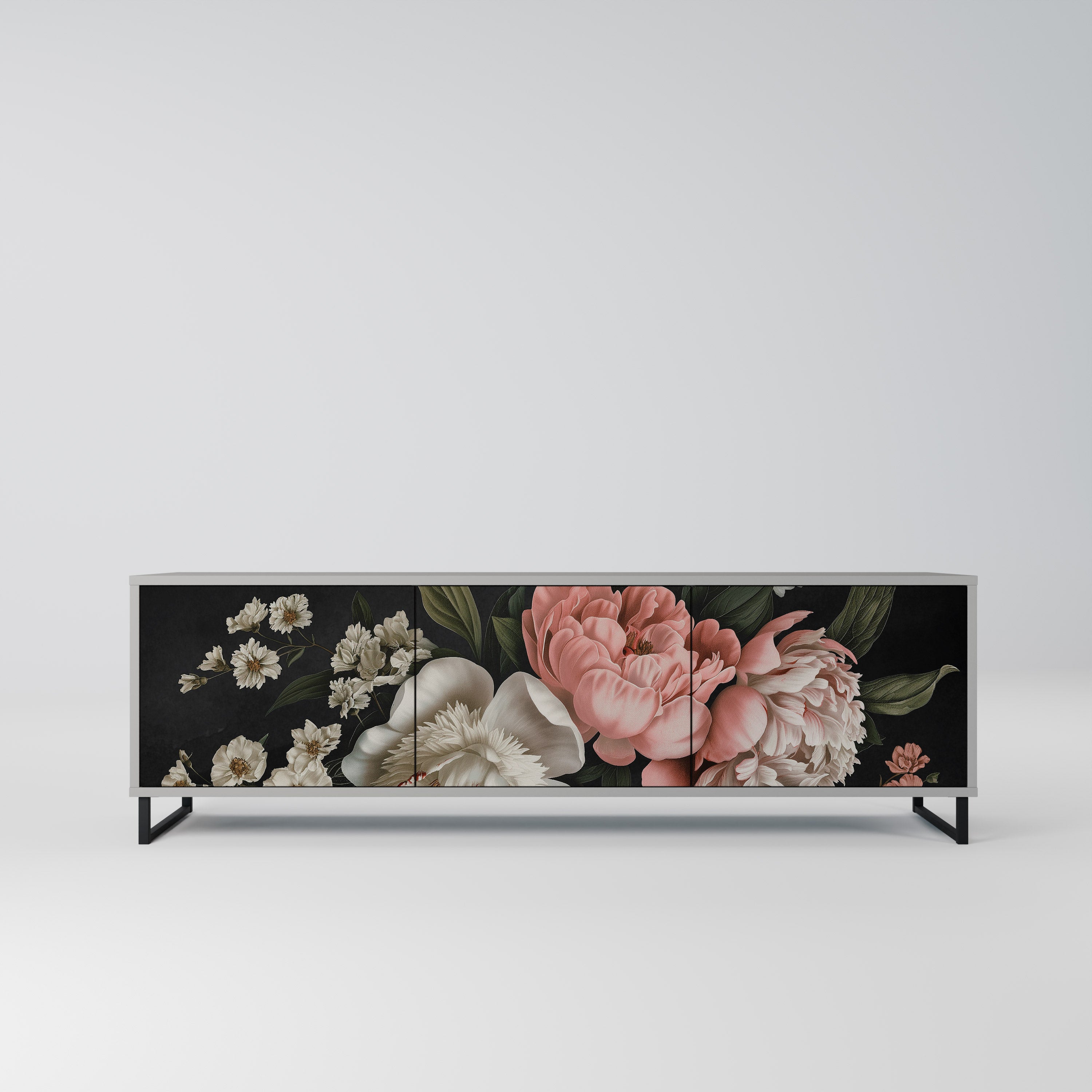 LUSH ELEGANCE Szafka RTV 3-drzwiowa korpus Szary