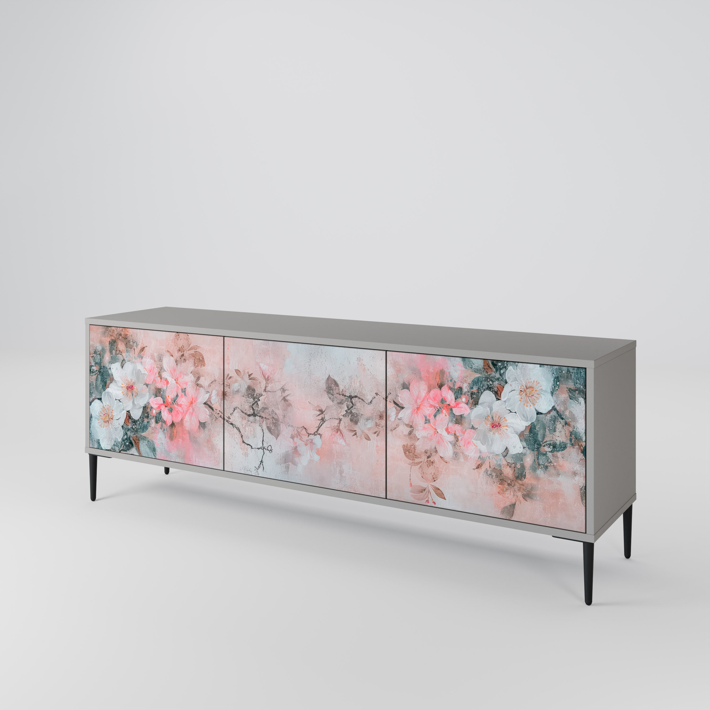 CHERRY BLOSSOM Szafka RTV 3-drzwiowa korpus Szary