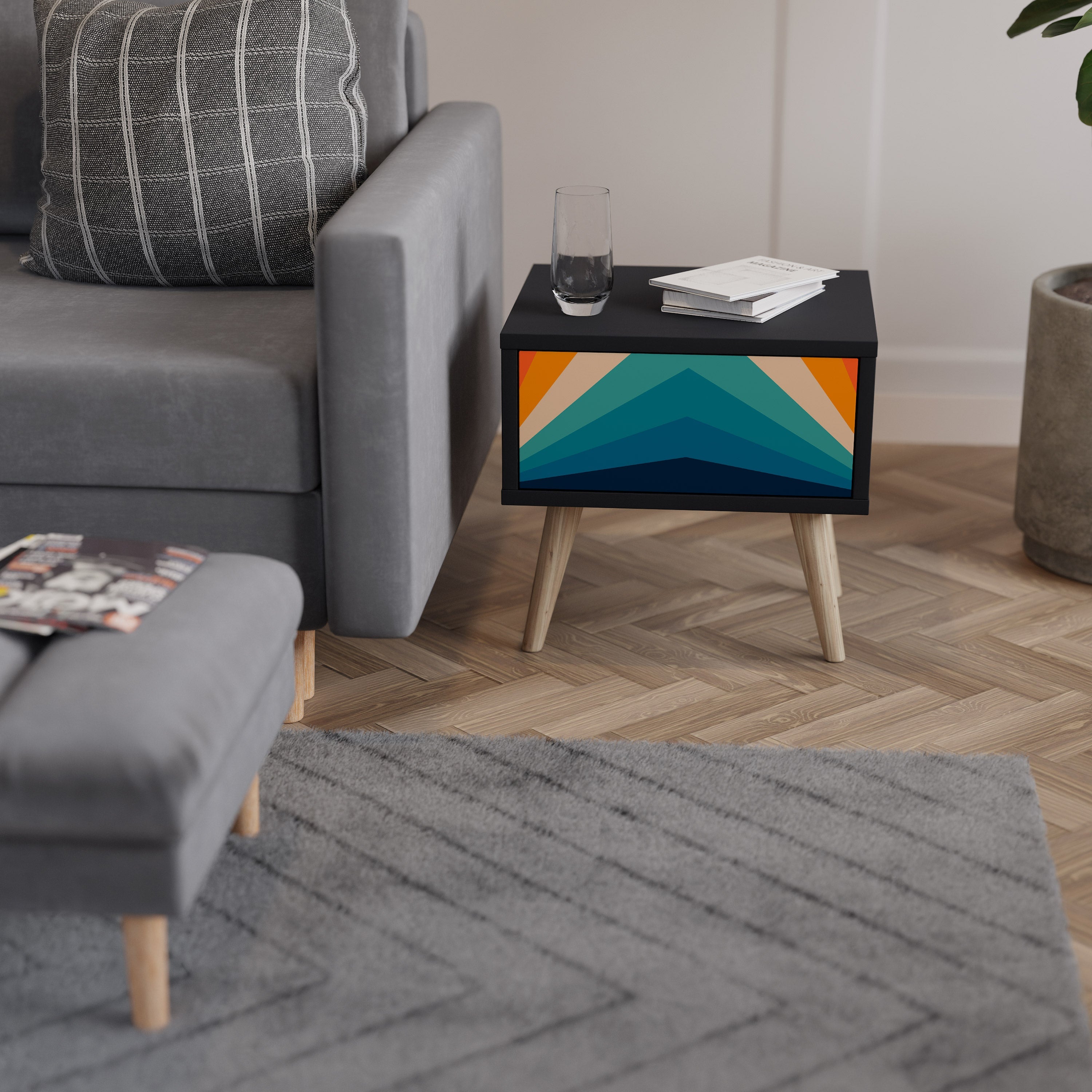 PRISM CONCUSSION Szafka nocna Czarna