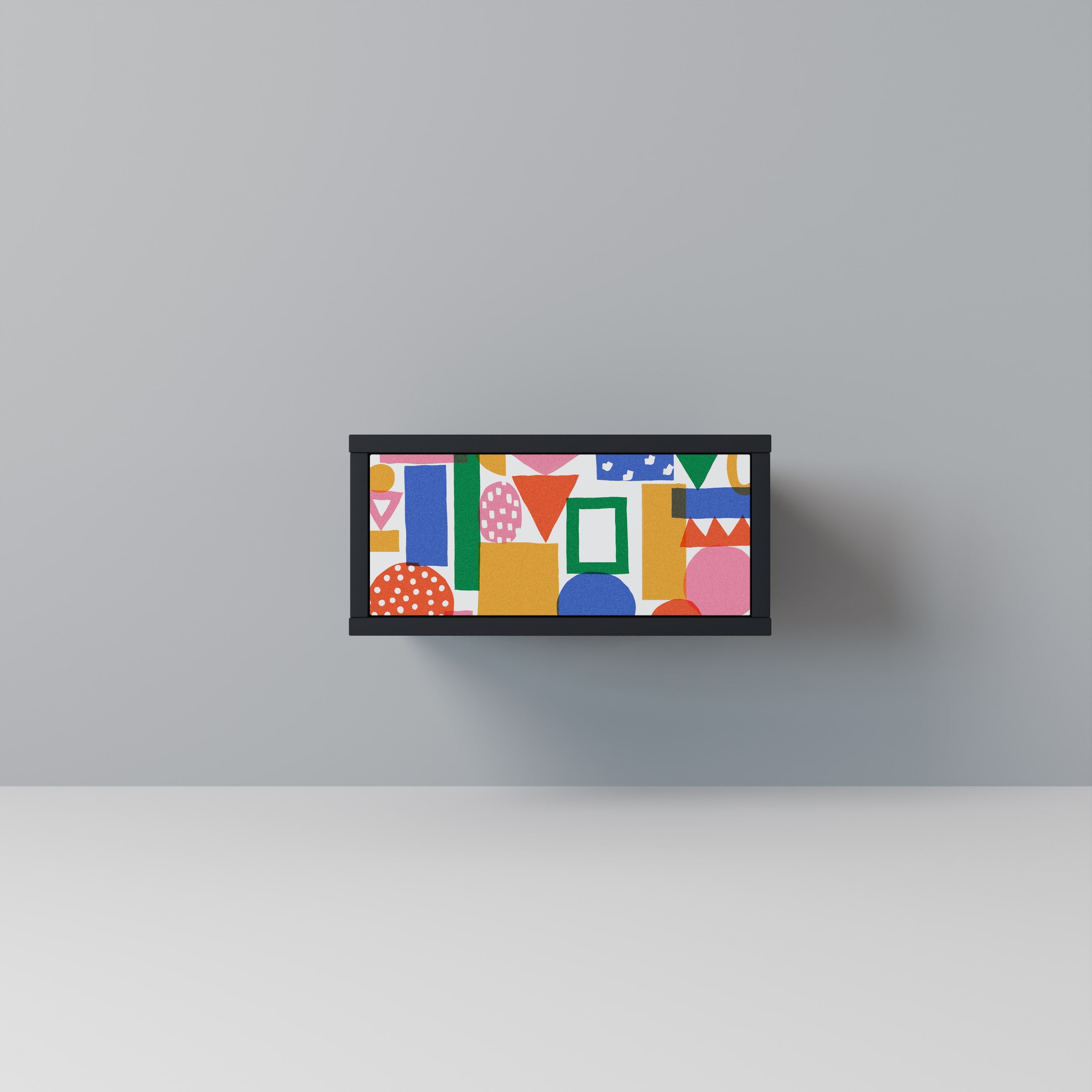 GEOMETRIC GLIMMER Szafka nocna Czarna
