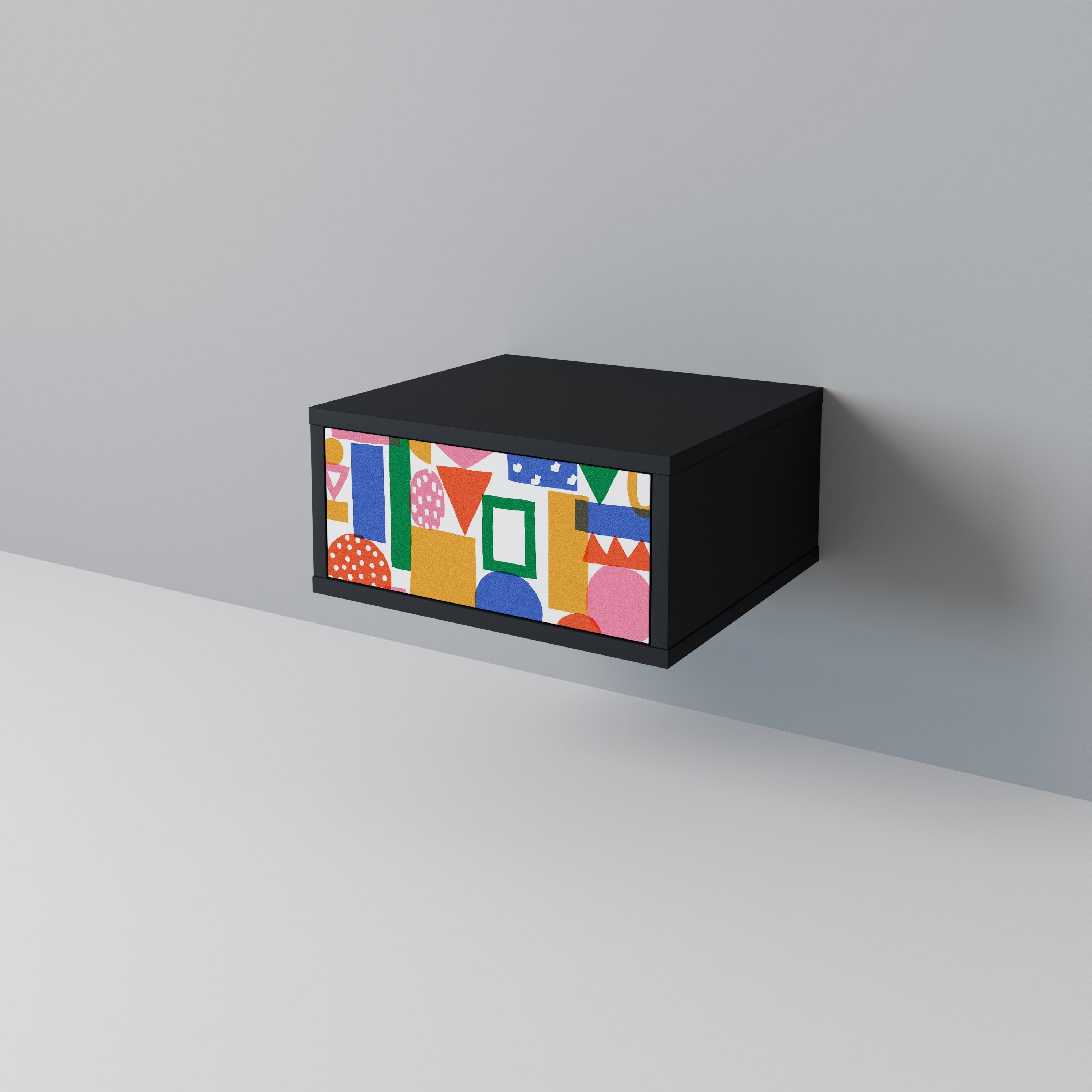 GEOMETRIC GLIMMER Szafka nocna Czarna