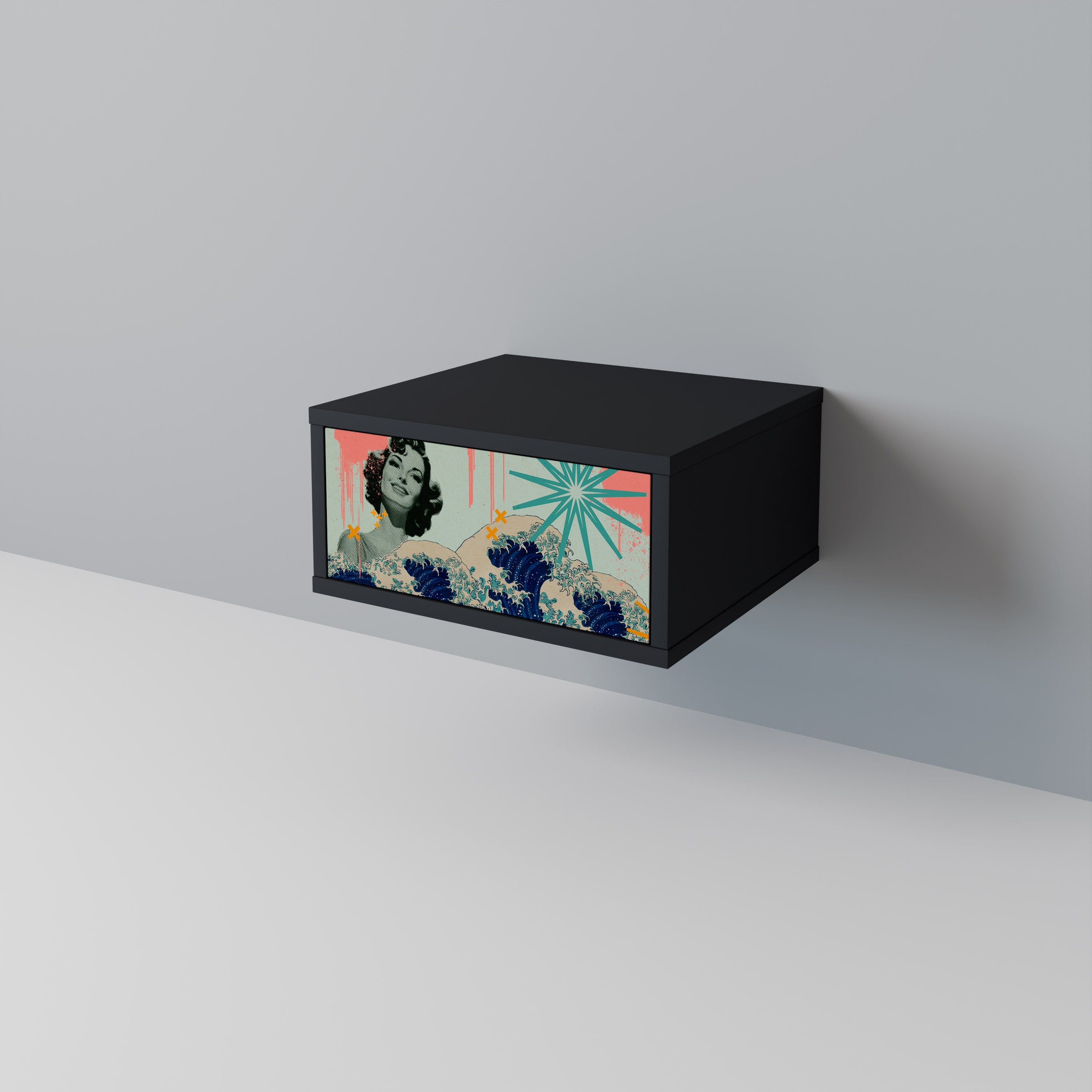 KANAGAWA BEAUTY Szafka nocna Czarna