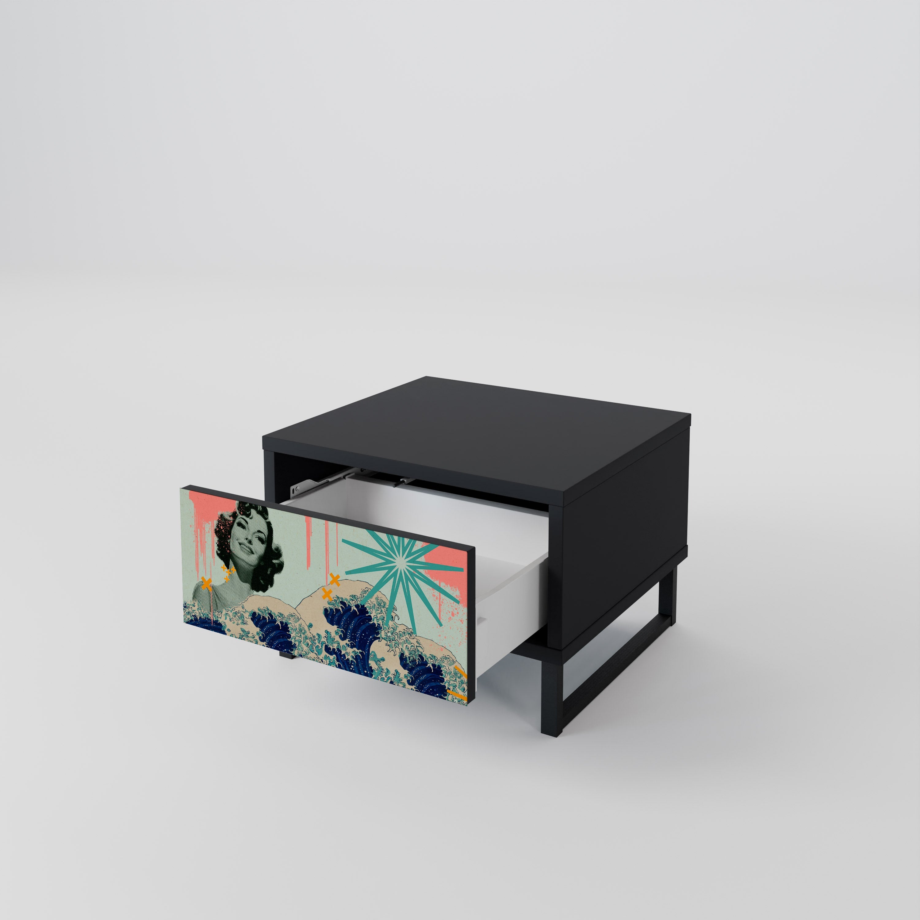 KANAGAWA BEAUTY Szafka nocna Czarna