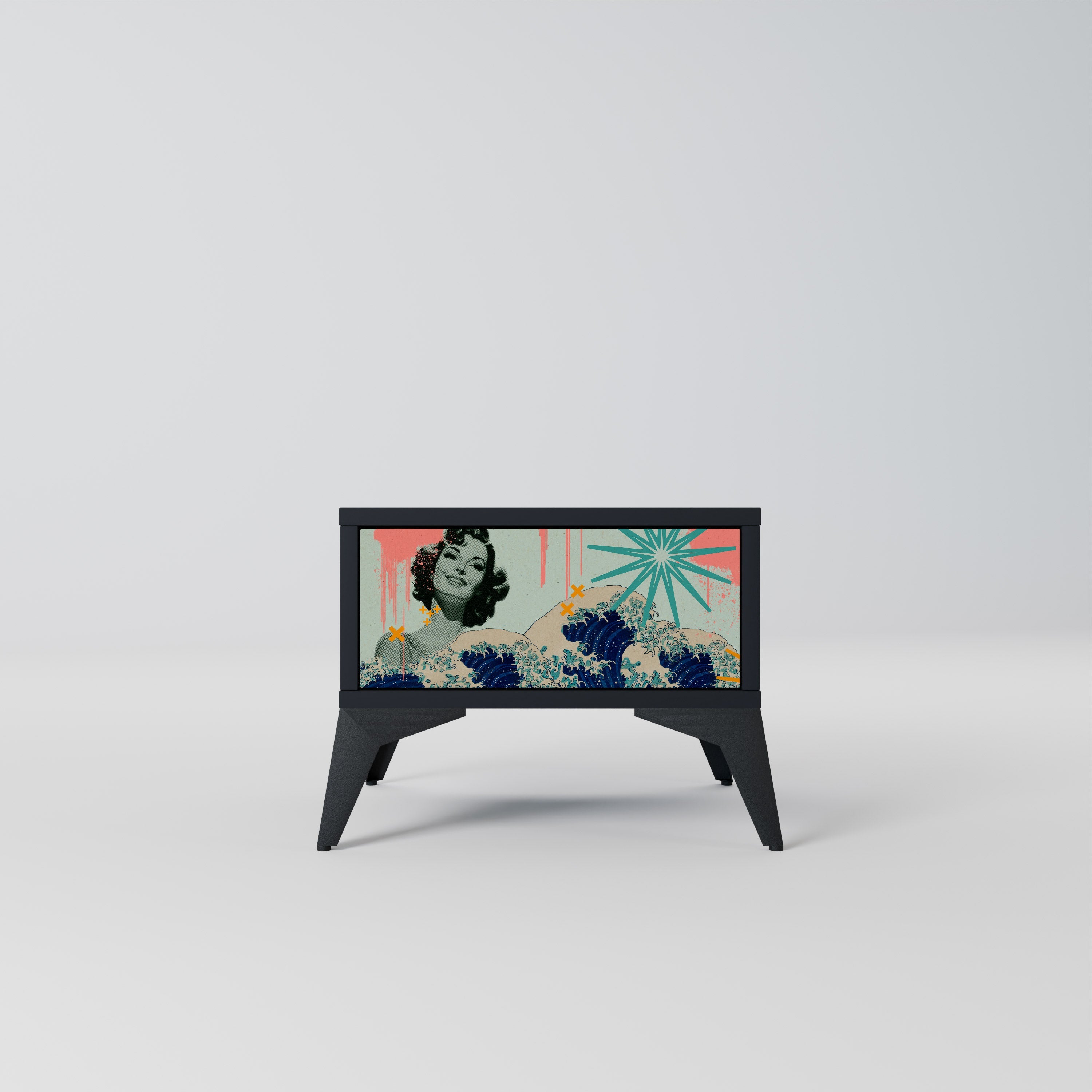 KANAGAWA BEAUTY Szafka nocna Czarna