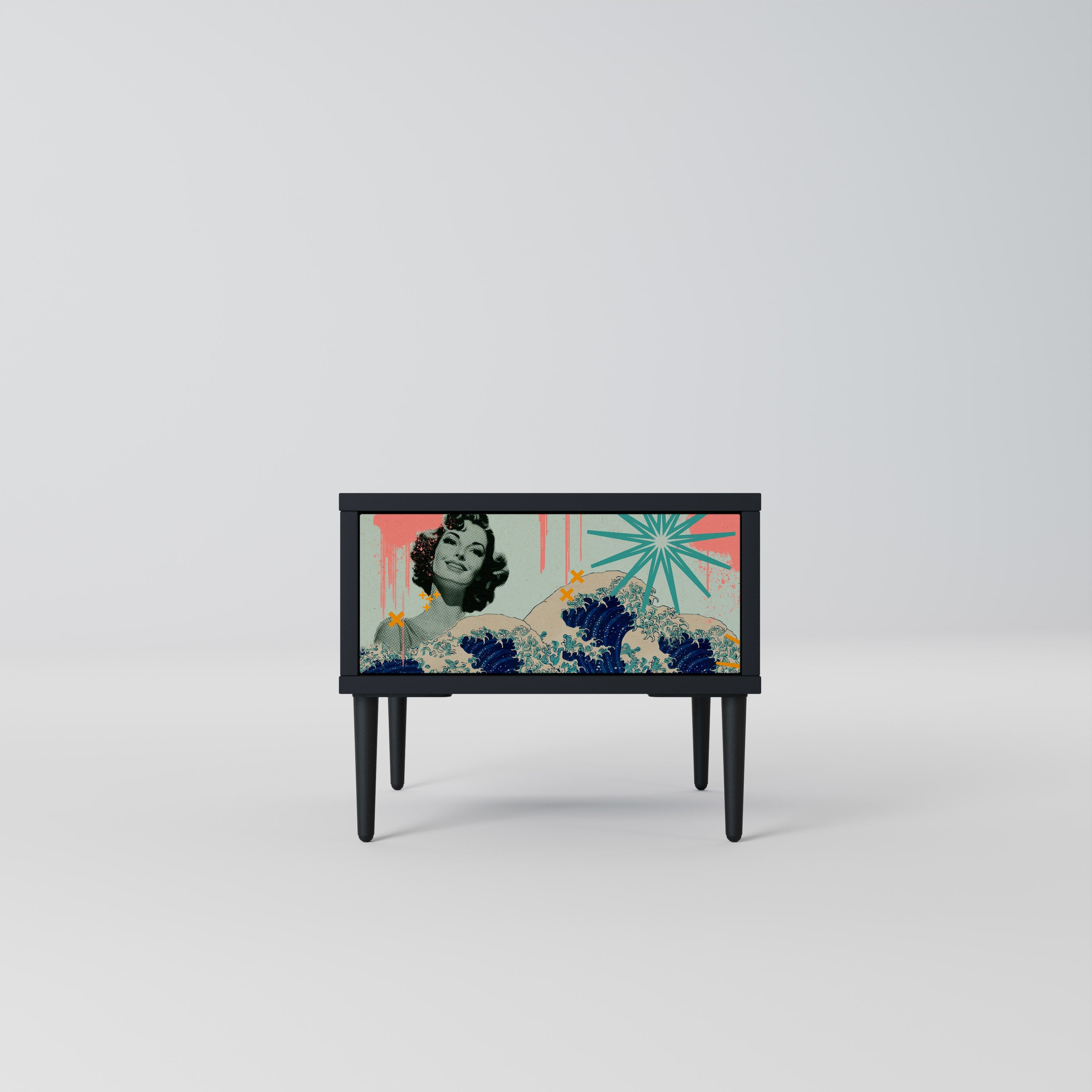 KANAGAWA BEAUTY Szafka nocna Czarna