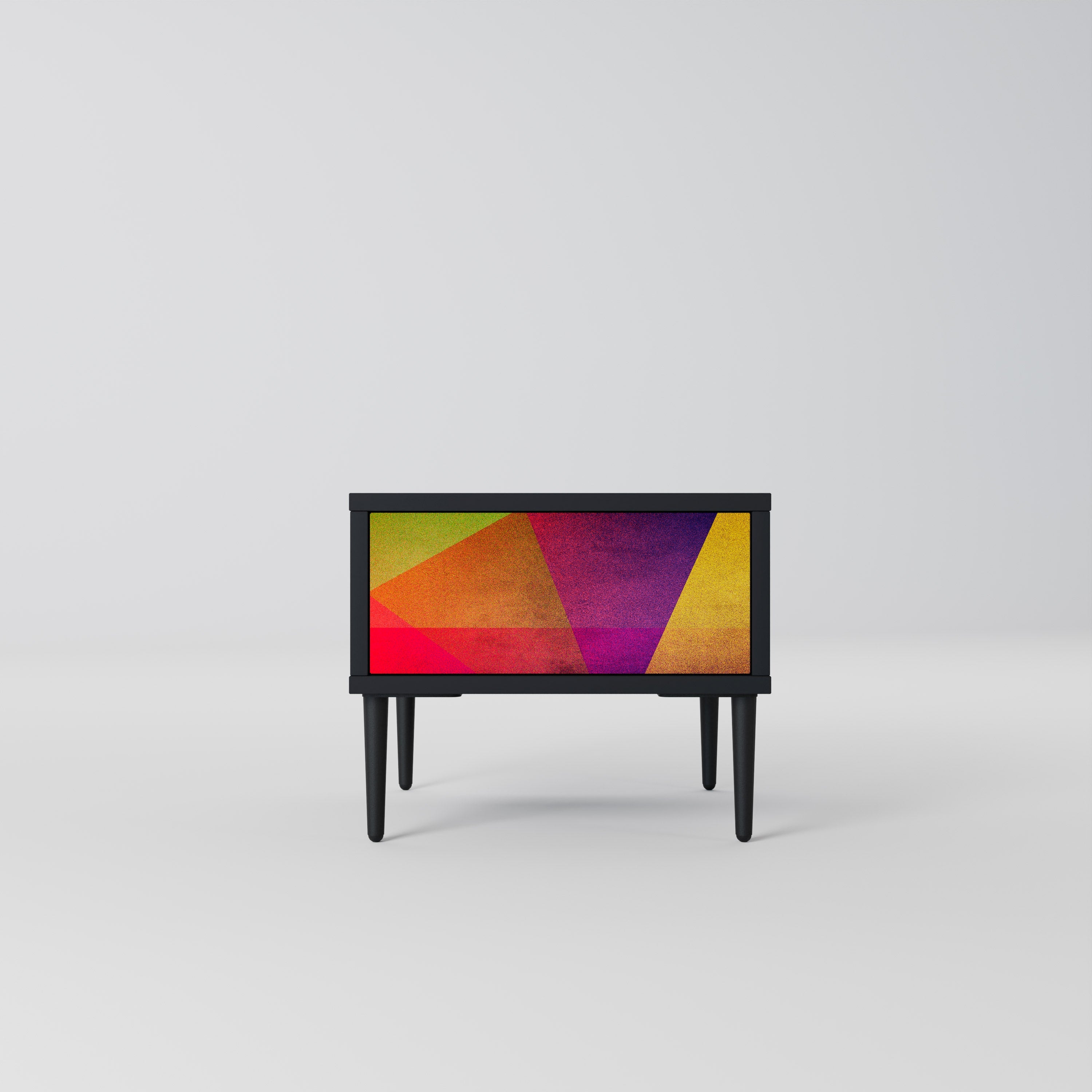 VIVID GEOMETRY Szafka nocna Czarna