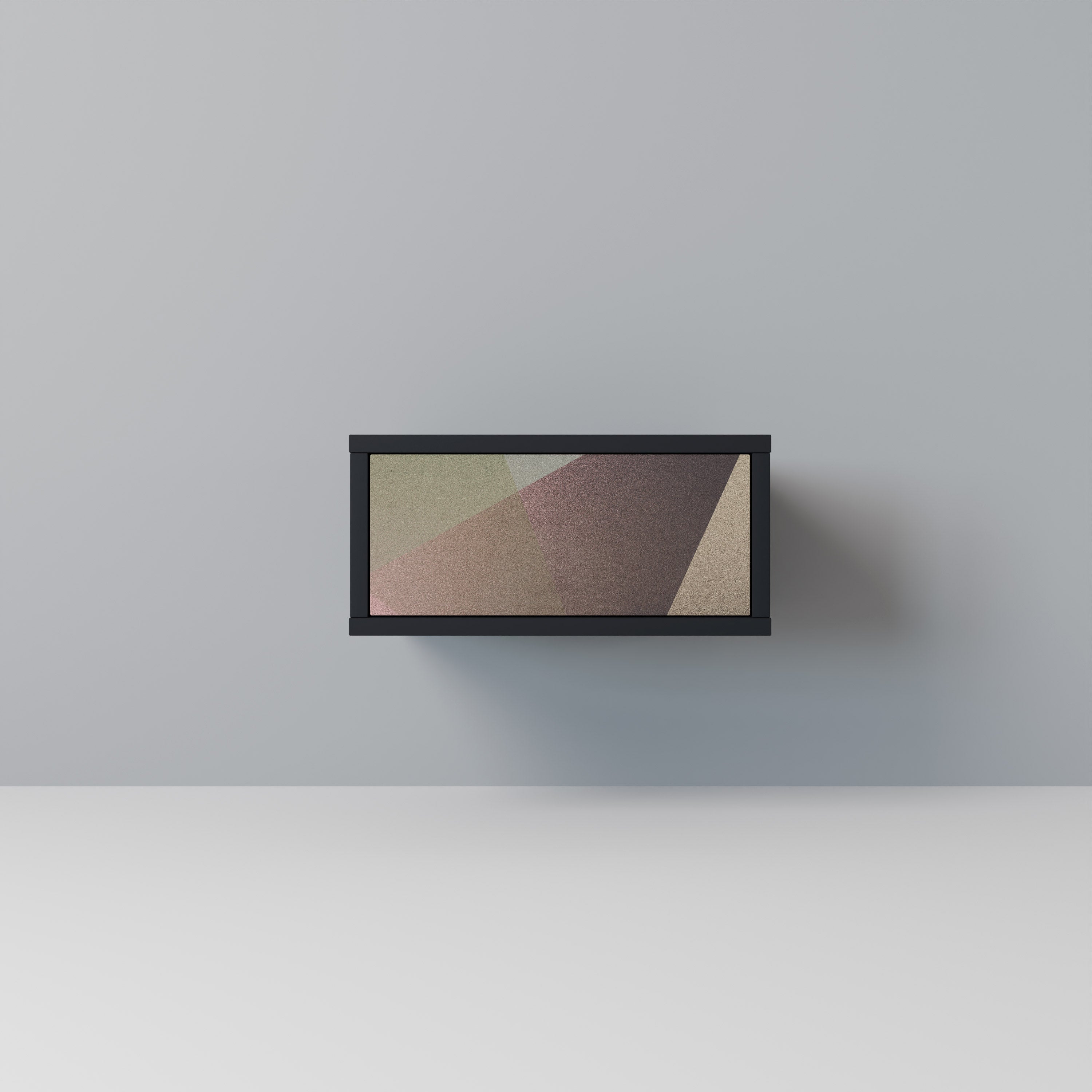 BEIGE GEOMETRY Szafka nocna Czarna