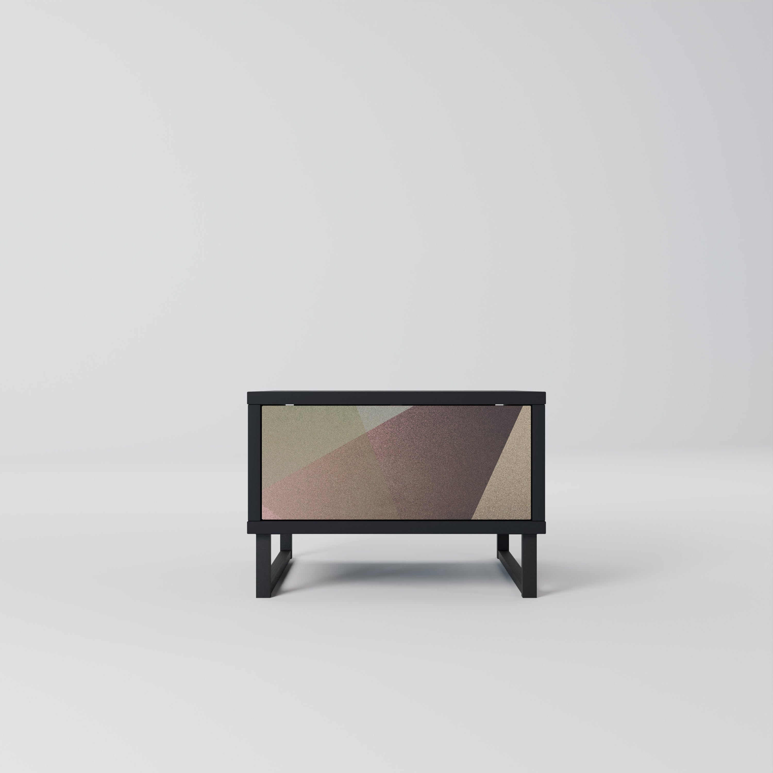 BEIGE GEOMETRY Szafka nocna Czarna