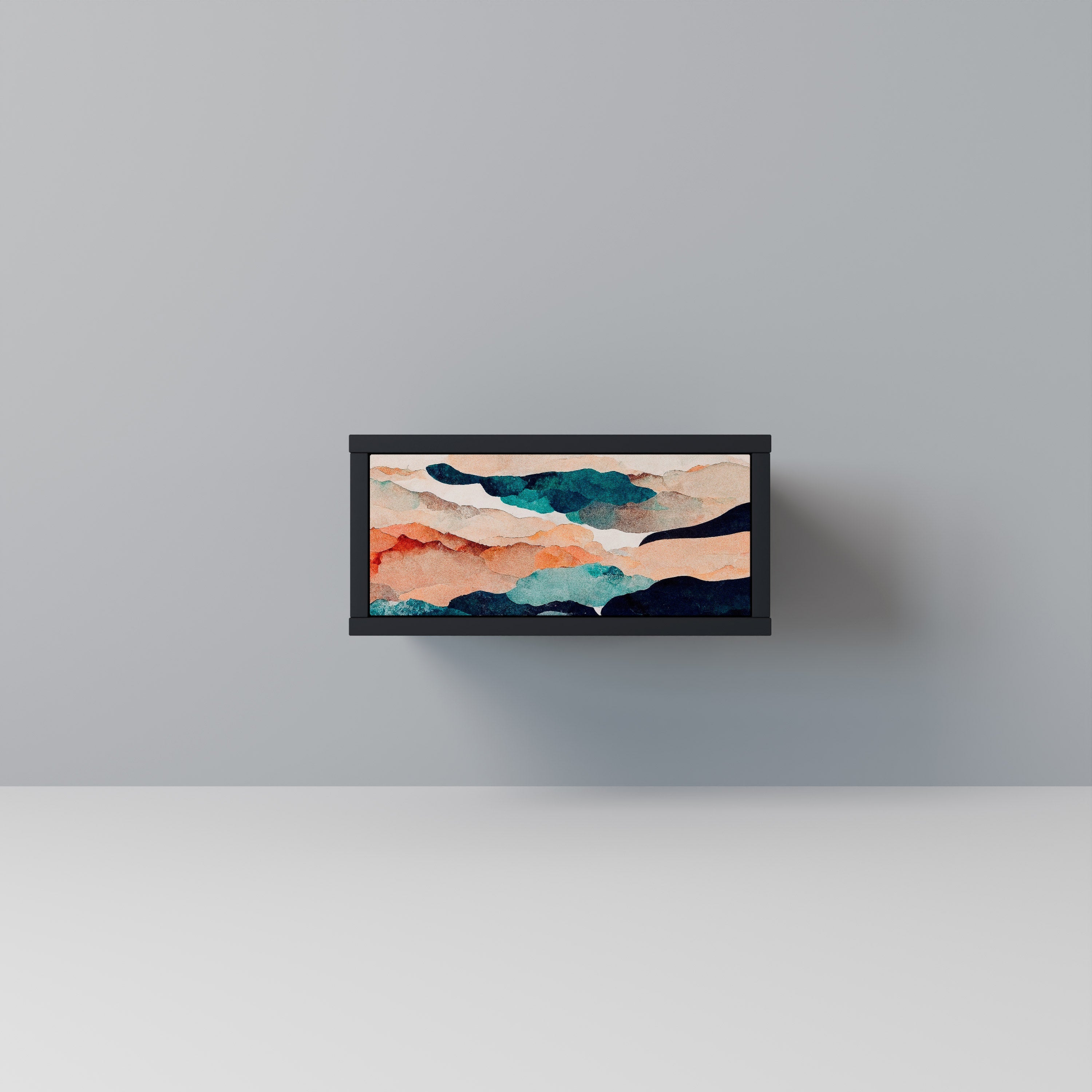ABSTRACT LANDSCAPE Szafka nocna Czarna