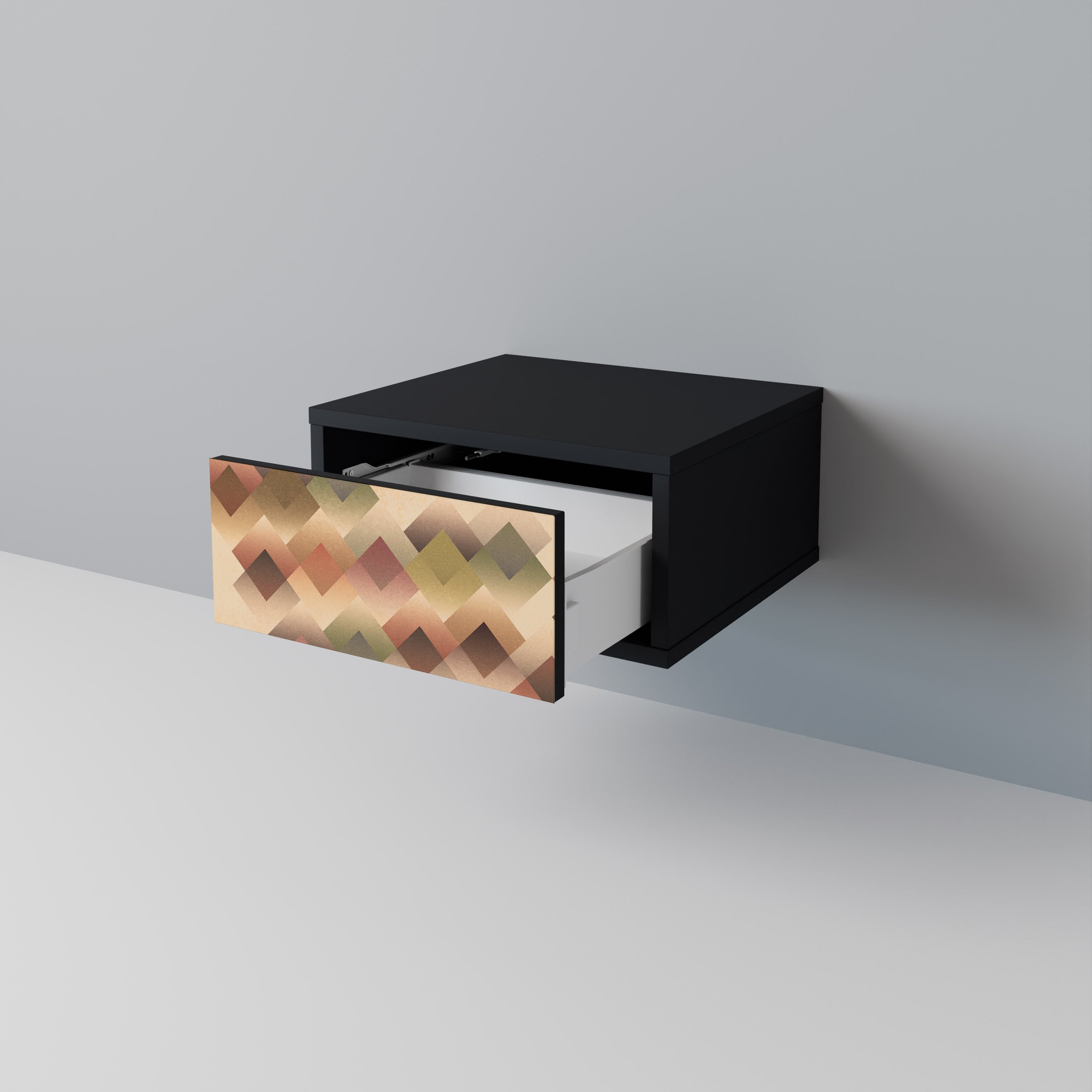 GEOMETRIC FUSION Szafka nocna Czarna