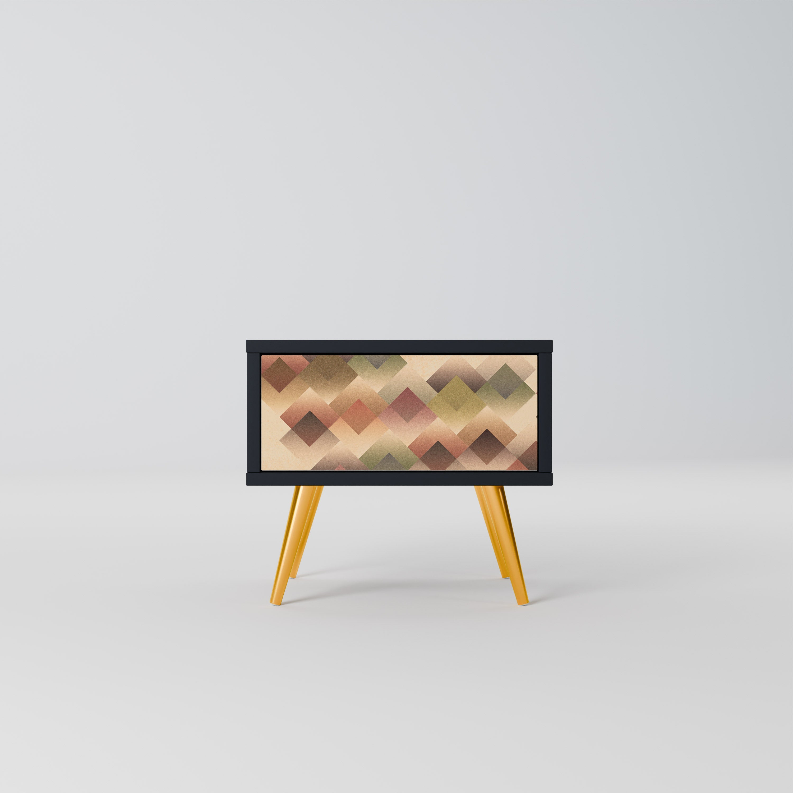 GEOMETRIC FUSION Szafka nocna Czarna