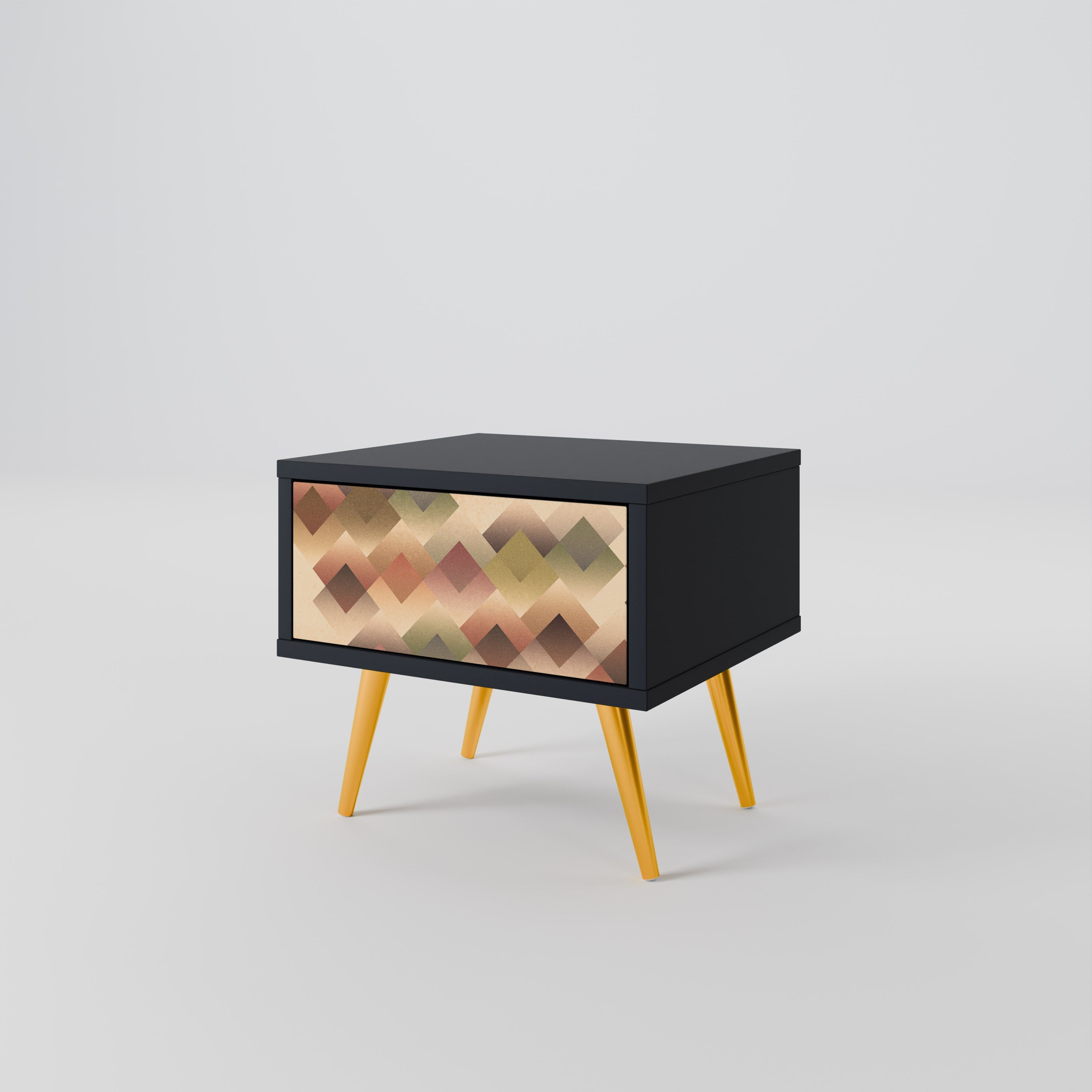 GEOMETRIC FUSION Szafka nocna Czarna