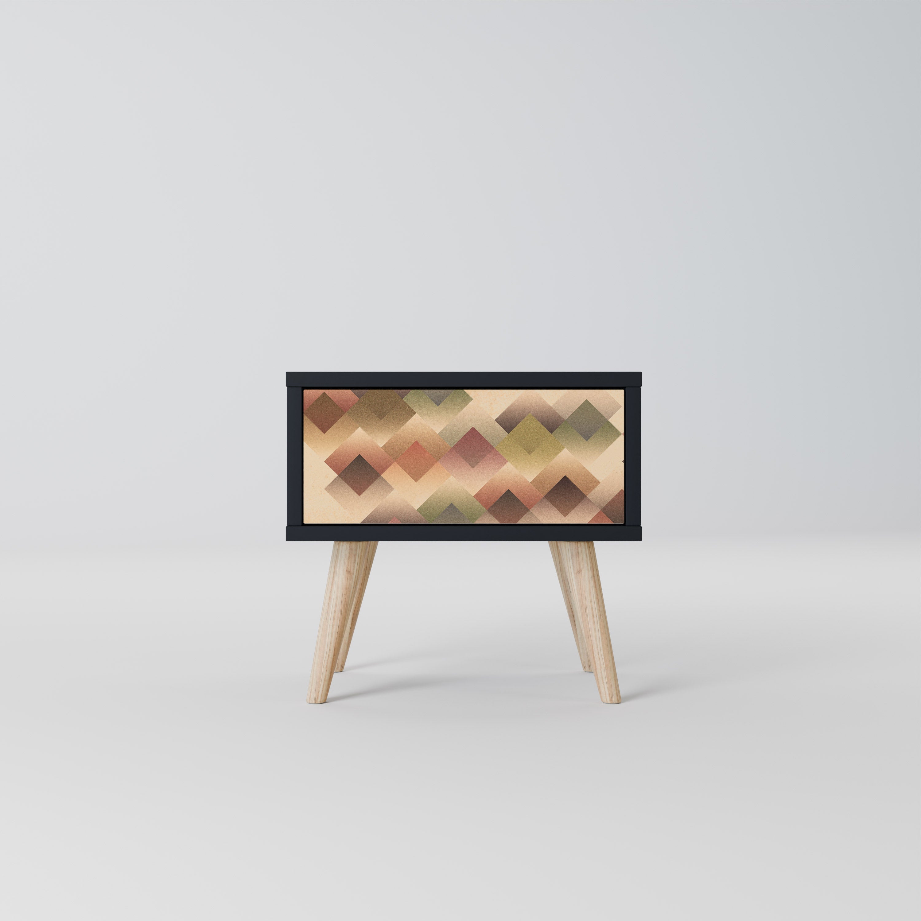 GEOMETRIC FUSION Szafka nocna Czarna