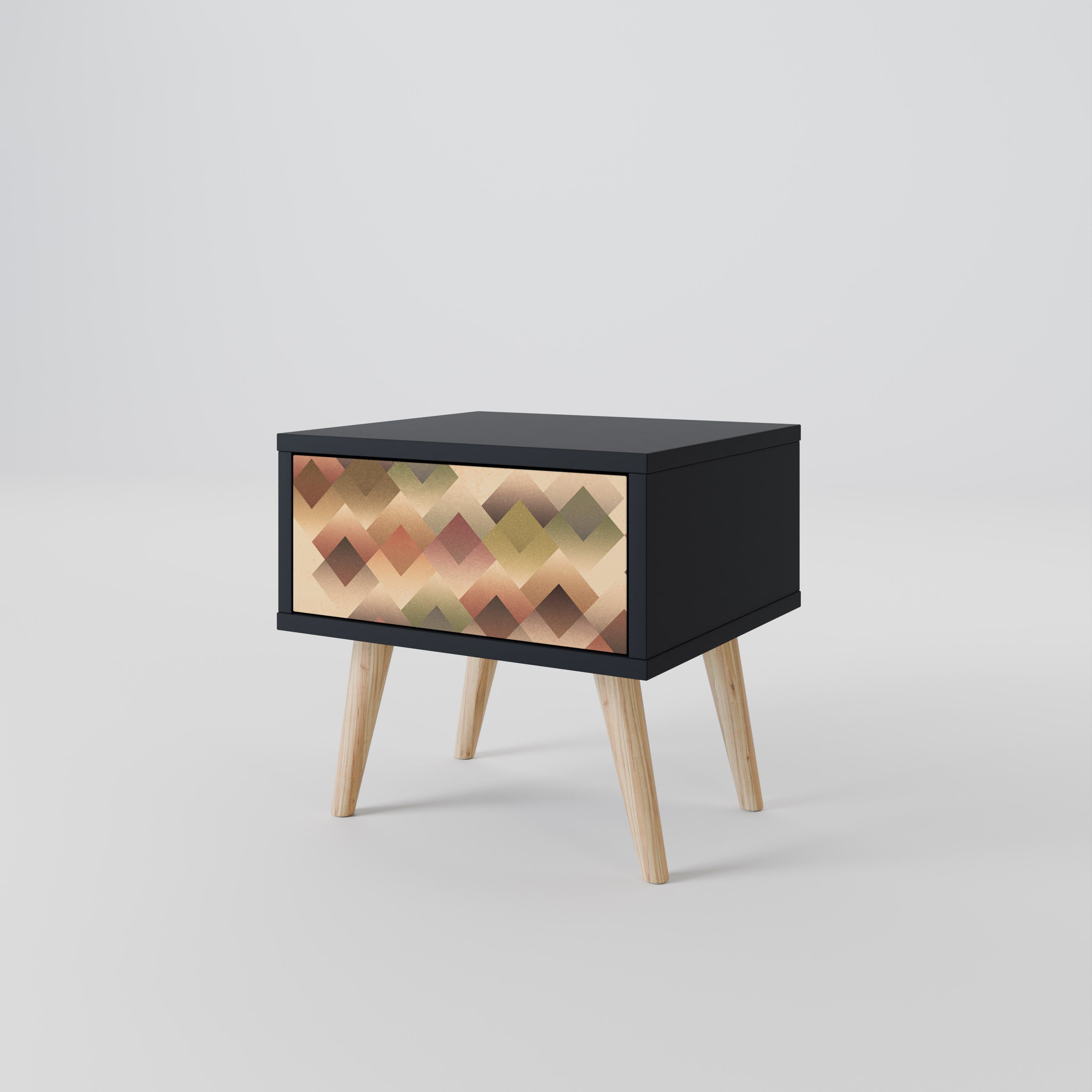 GEOMETRIC FUSION Szafka nocna Czarna