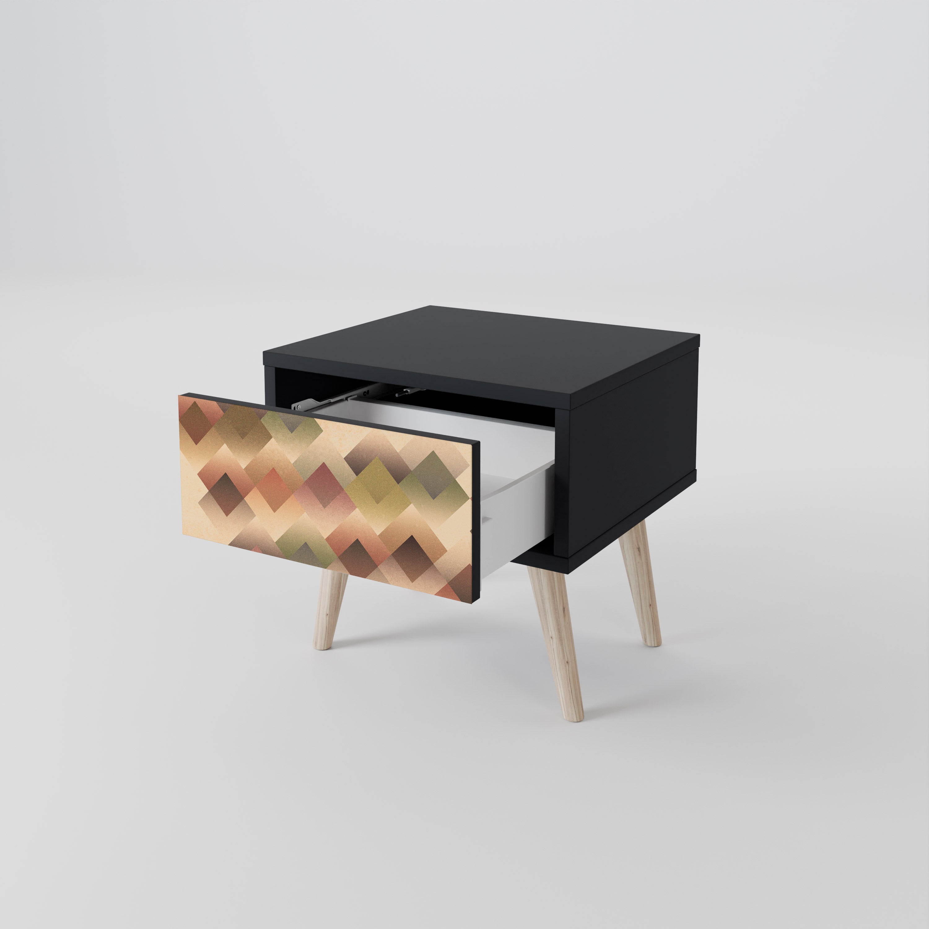 GEOMETRIC FUSION Szafka nocna Czarna