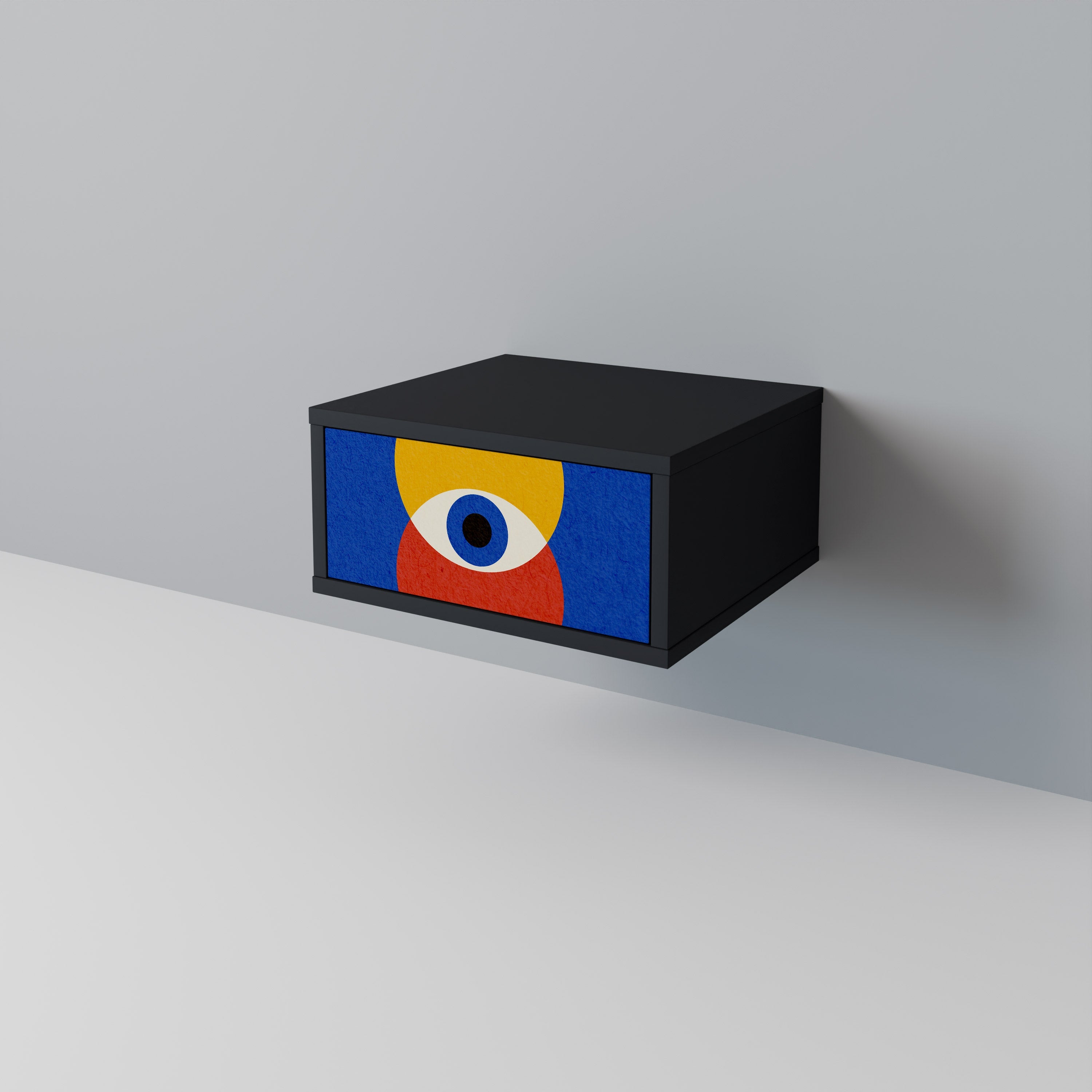 GEOMETRIC EYES Szafka nocna Czarna