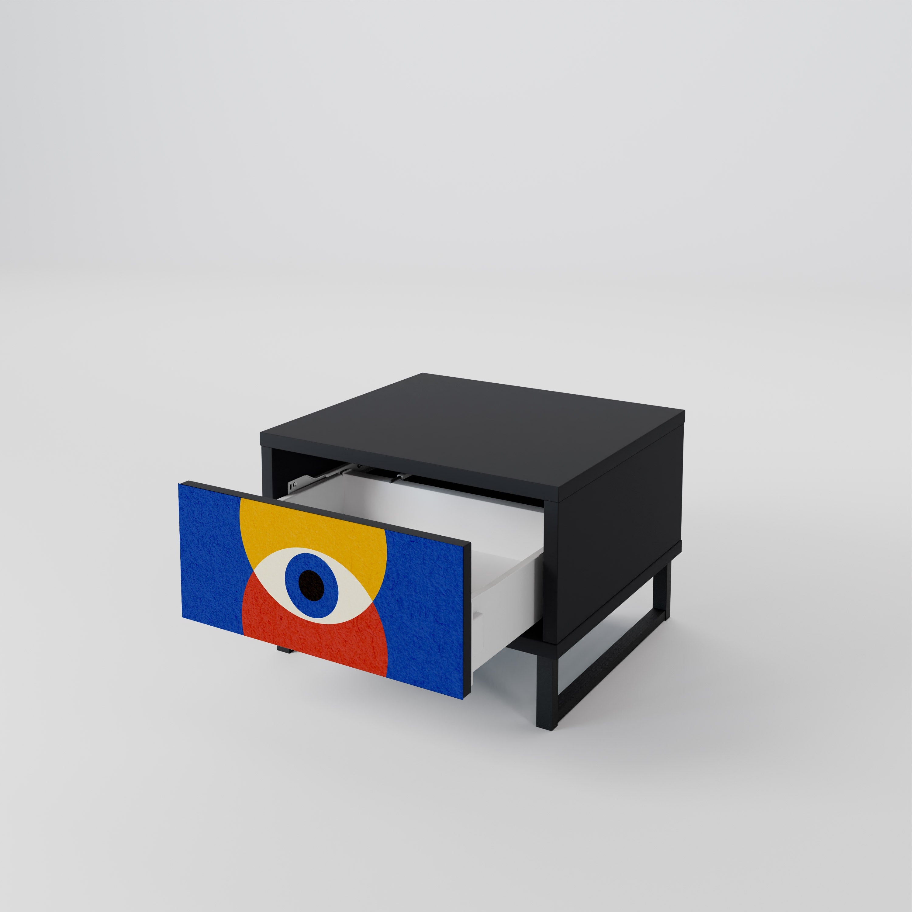 GEOMETRIC EYES Szafka nocna Czarna