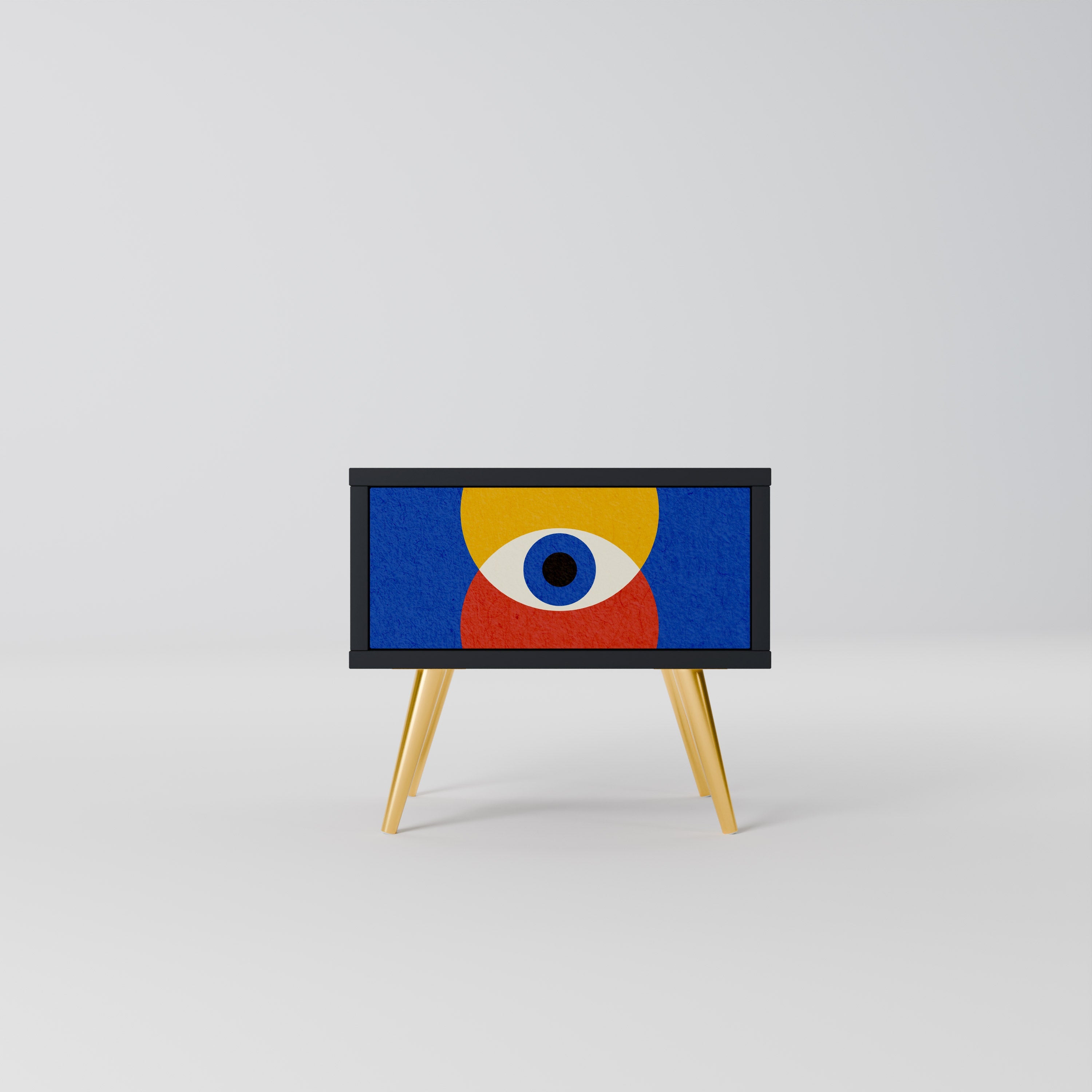 GEOMETRIC EYES Szafka nocna Czarna