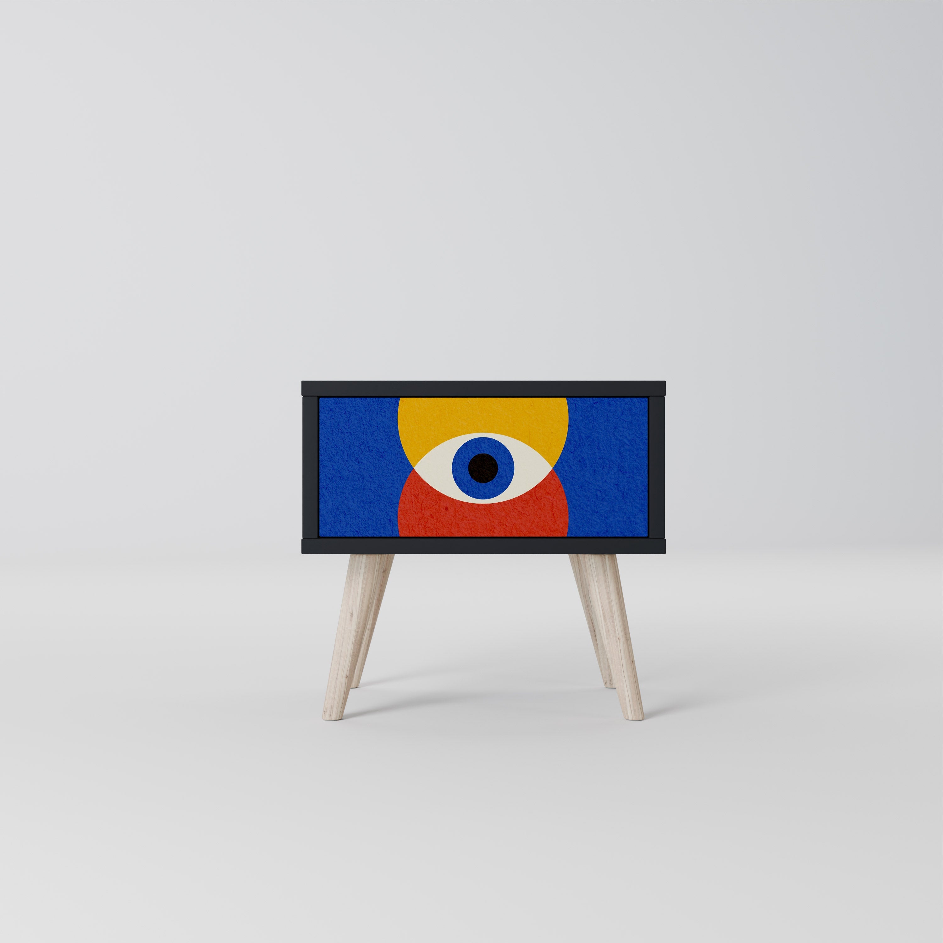 GEOMETRIC EYES Szafka nocna Czarna