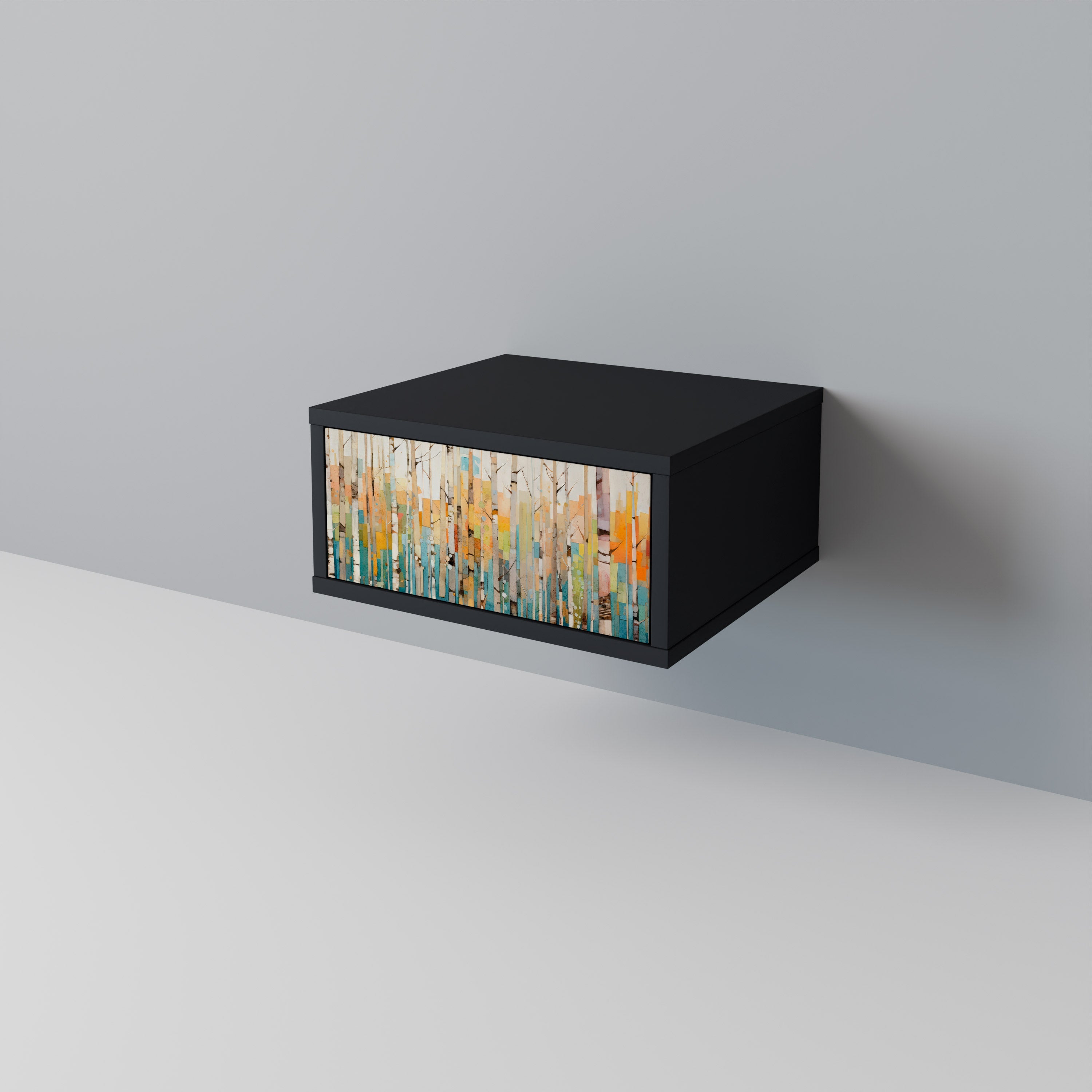 BIRCH KALEIDOSCOPE Szafka nocna Czarna