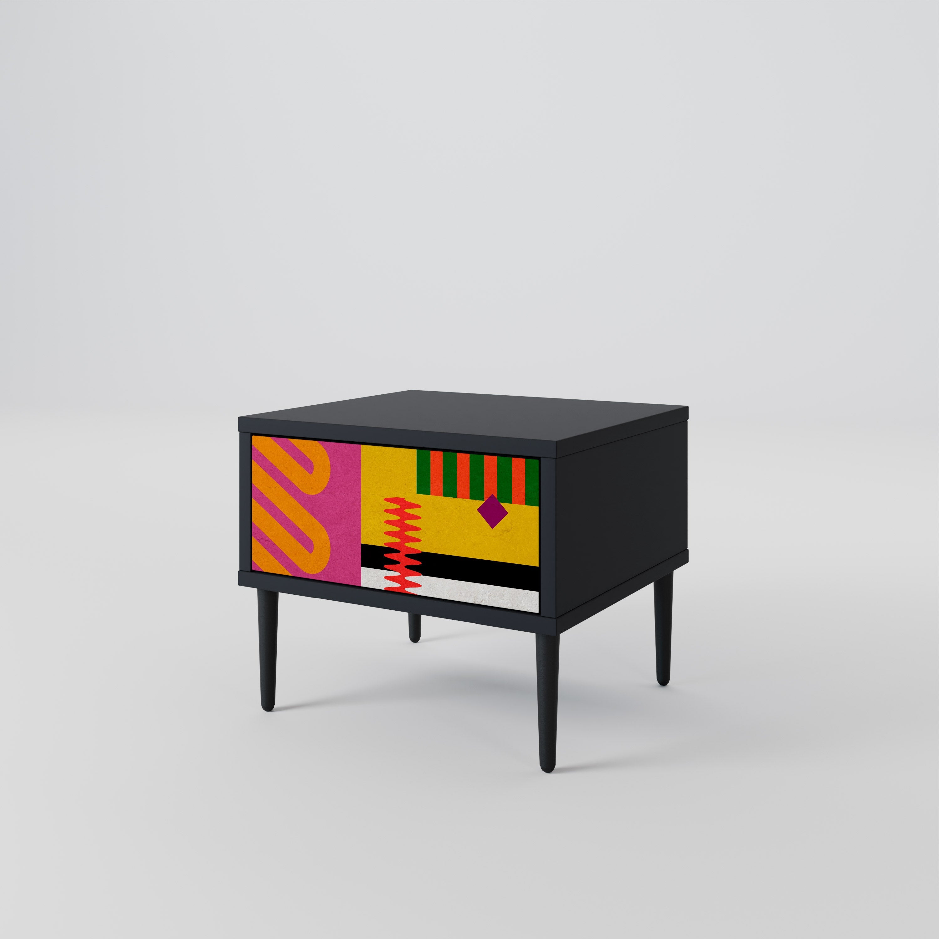 VIVID ART Szafka nocna Czarna