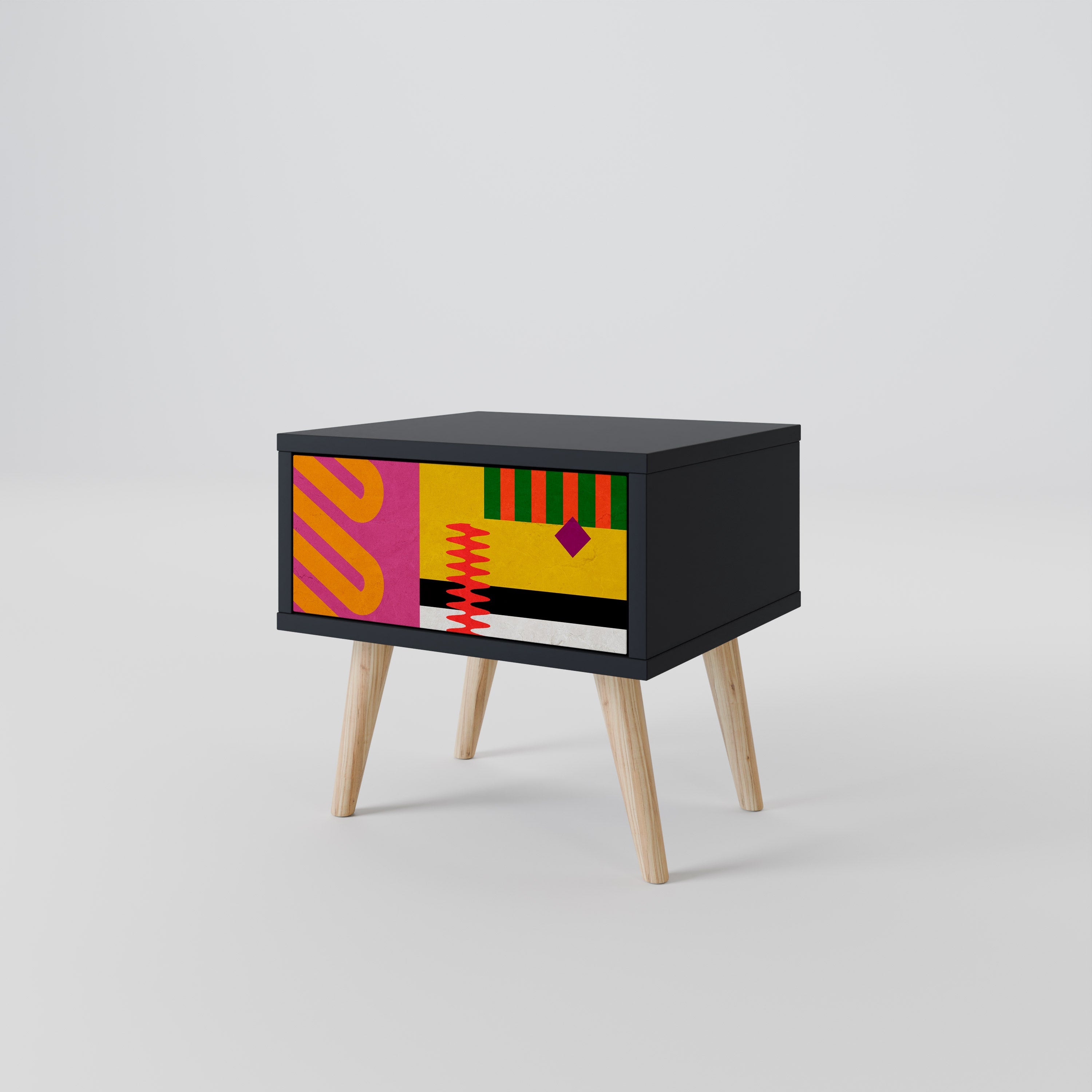 VIVID ART Szafka nocna Czarna