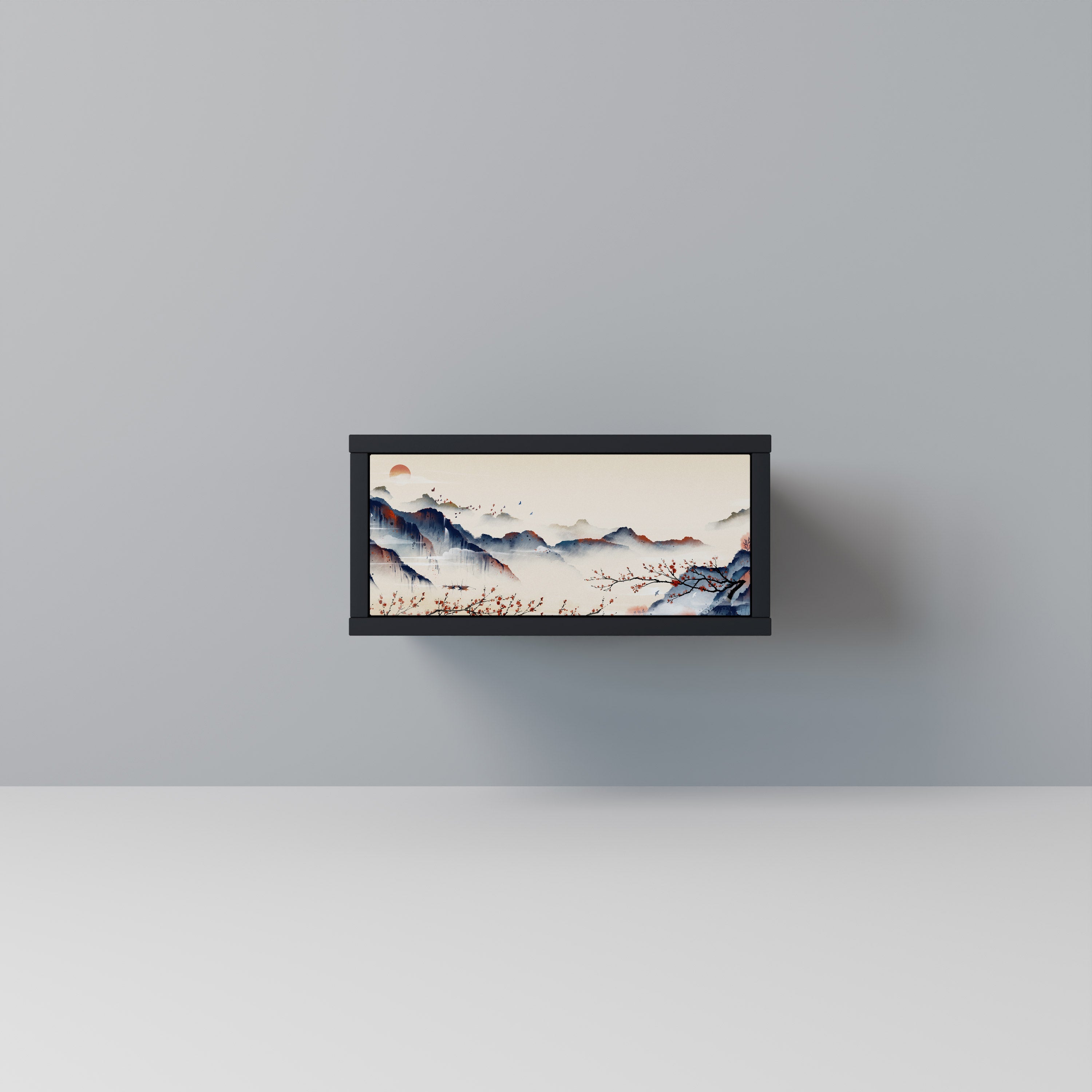 JAPANESE LANDSCAPE Szafka nocna Czarna