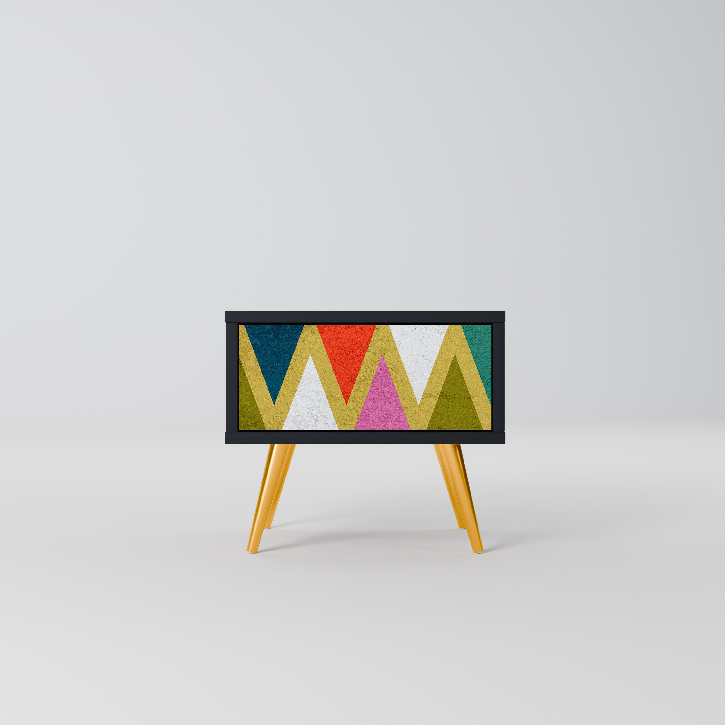 COLORFUL TRIANGLES Szafka nocna Czarna