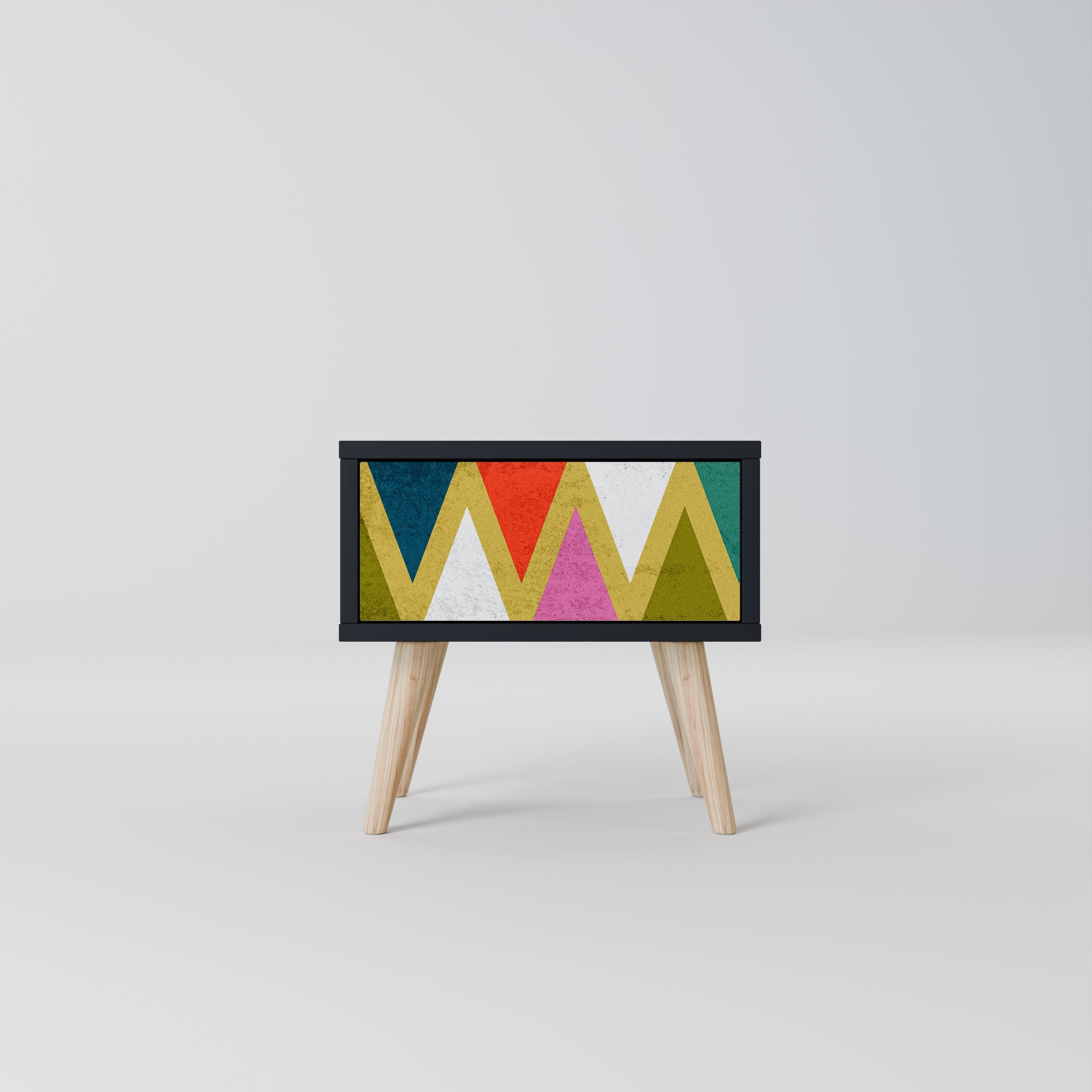 COLORFUL TRIANGLES Szafka nocna Czarna