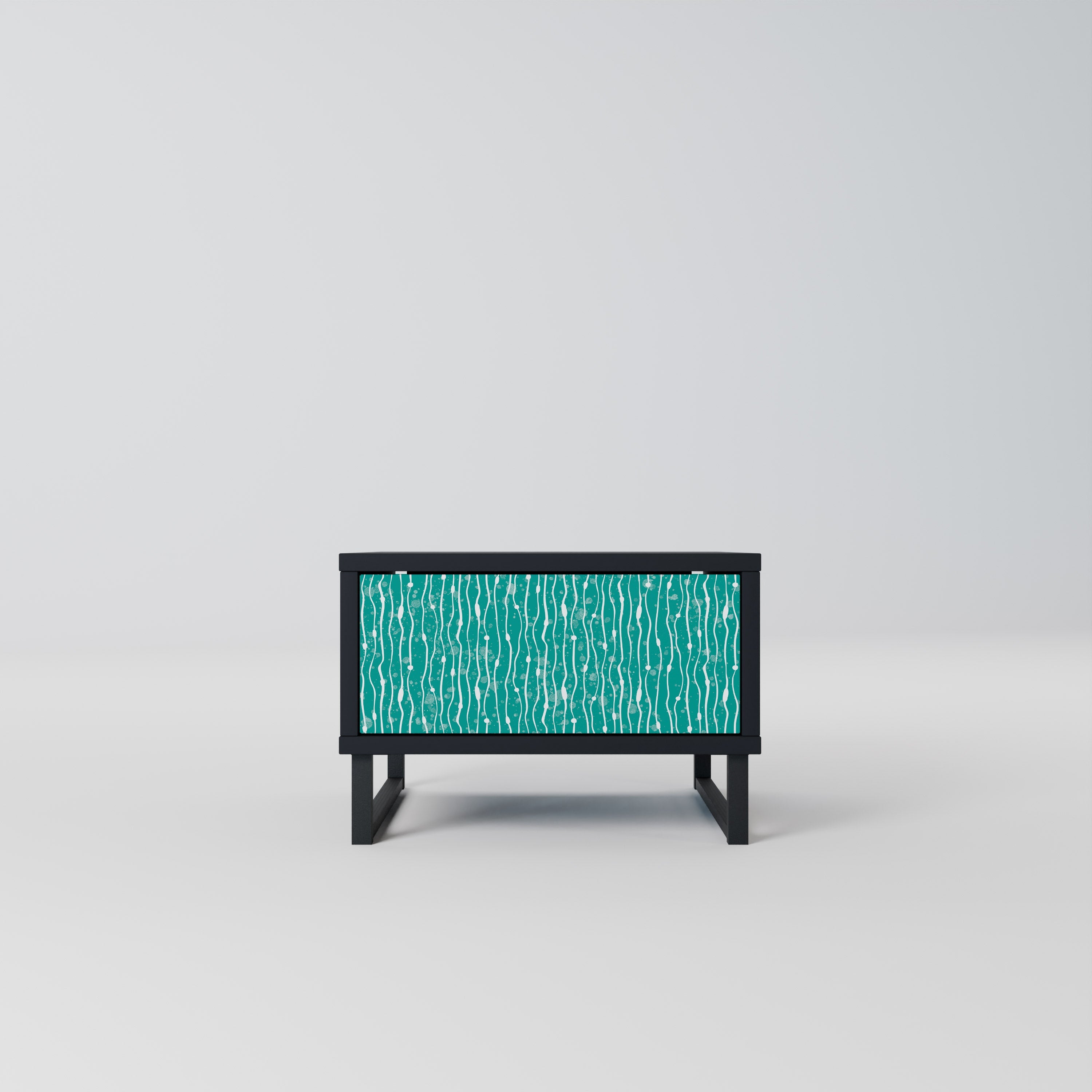TURQUOISE RAIN Szafka nocna Czarna