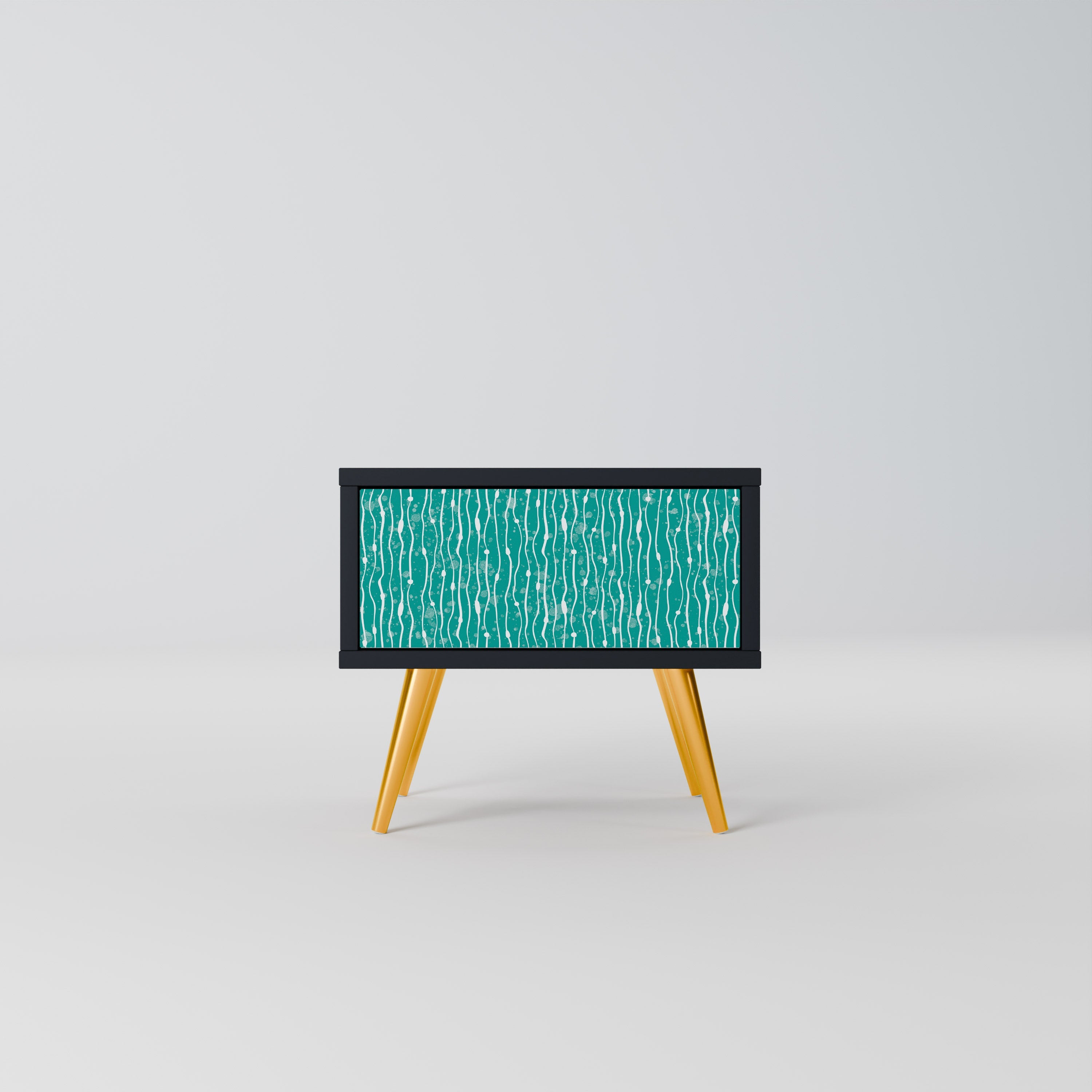 TURQUOISE RAIN Szafka nocna Czarna