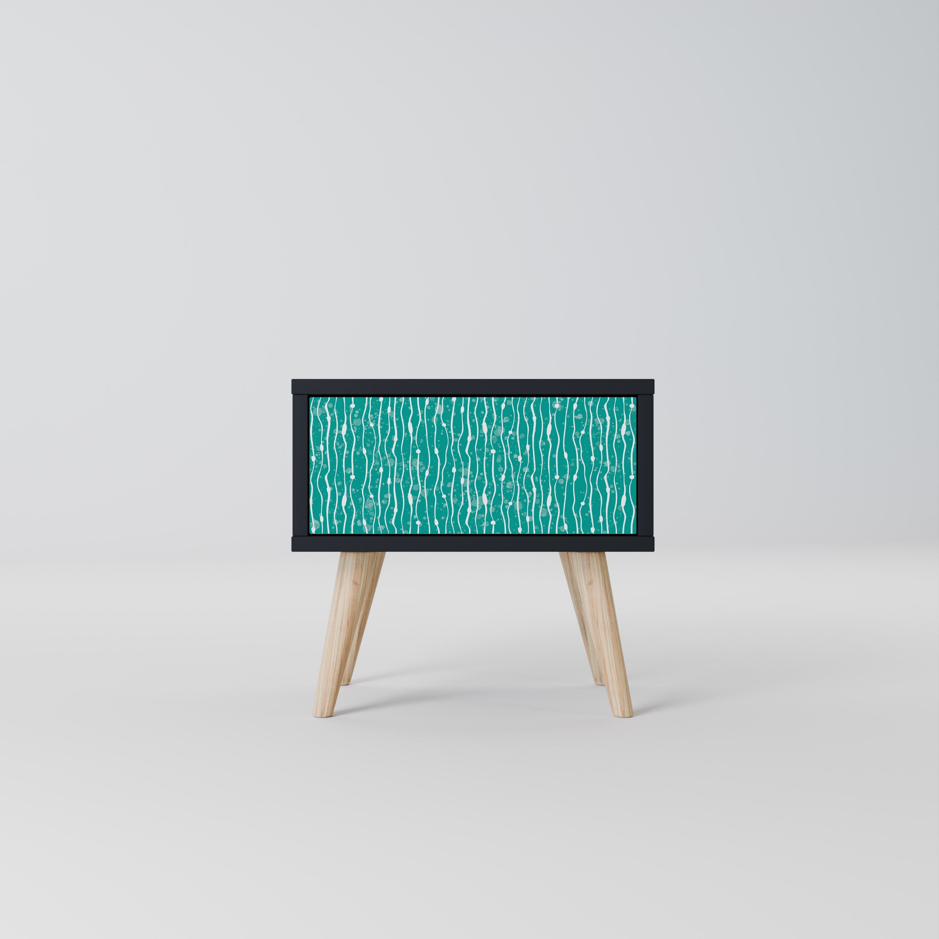TURQUOISE RAIN Szafka nocna Czarna