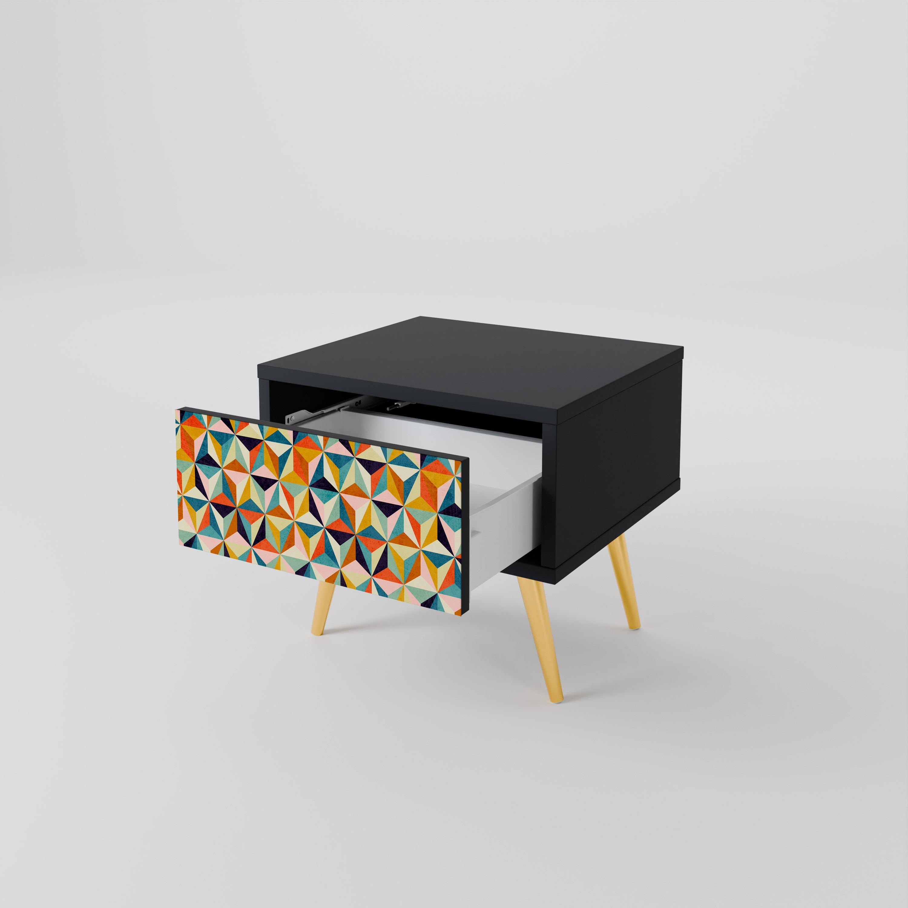 TESSELATE TREASURES Szafka nocna Czarna