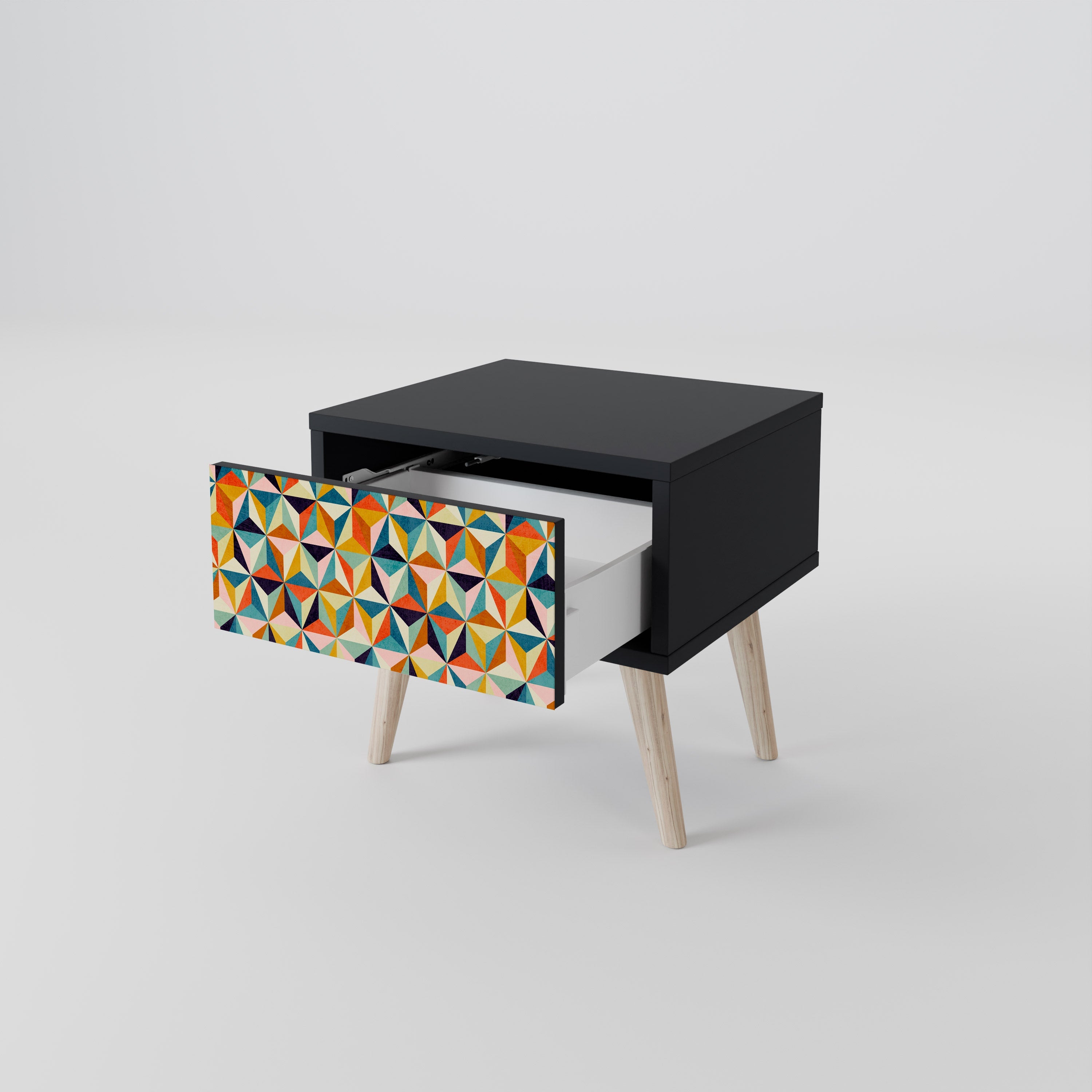 TESSELATE TREASURES Szafka nocna Czarna