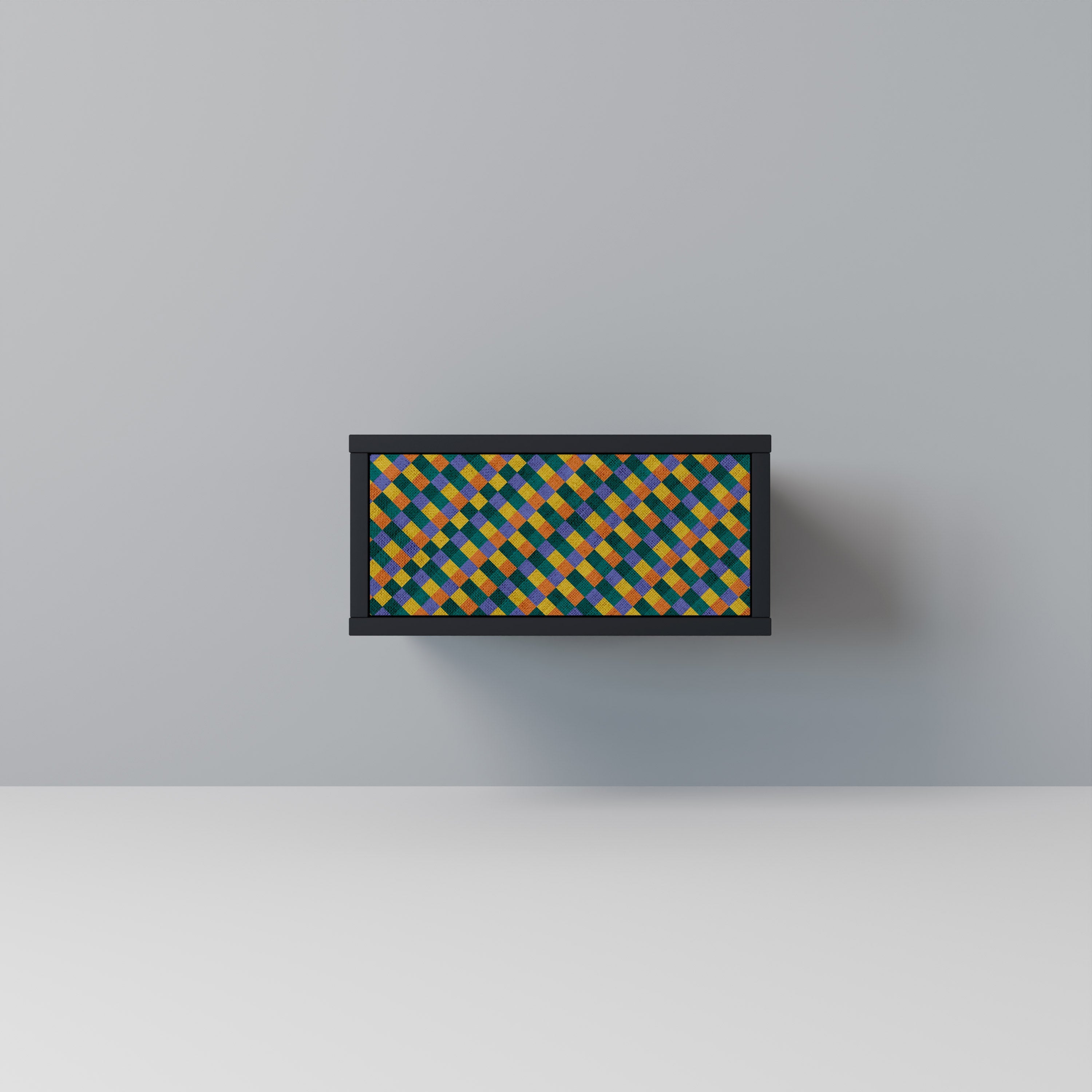 PAINTED SQUARES MIX Szafka nocna Czarna