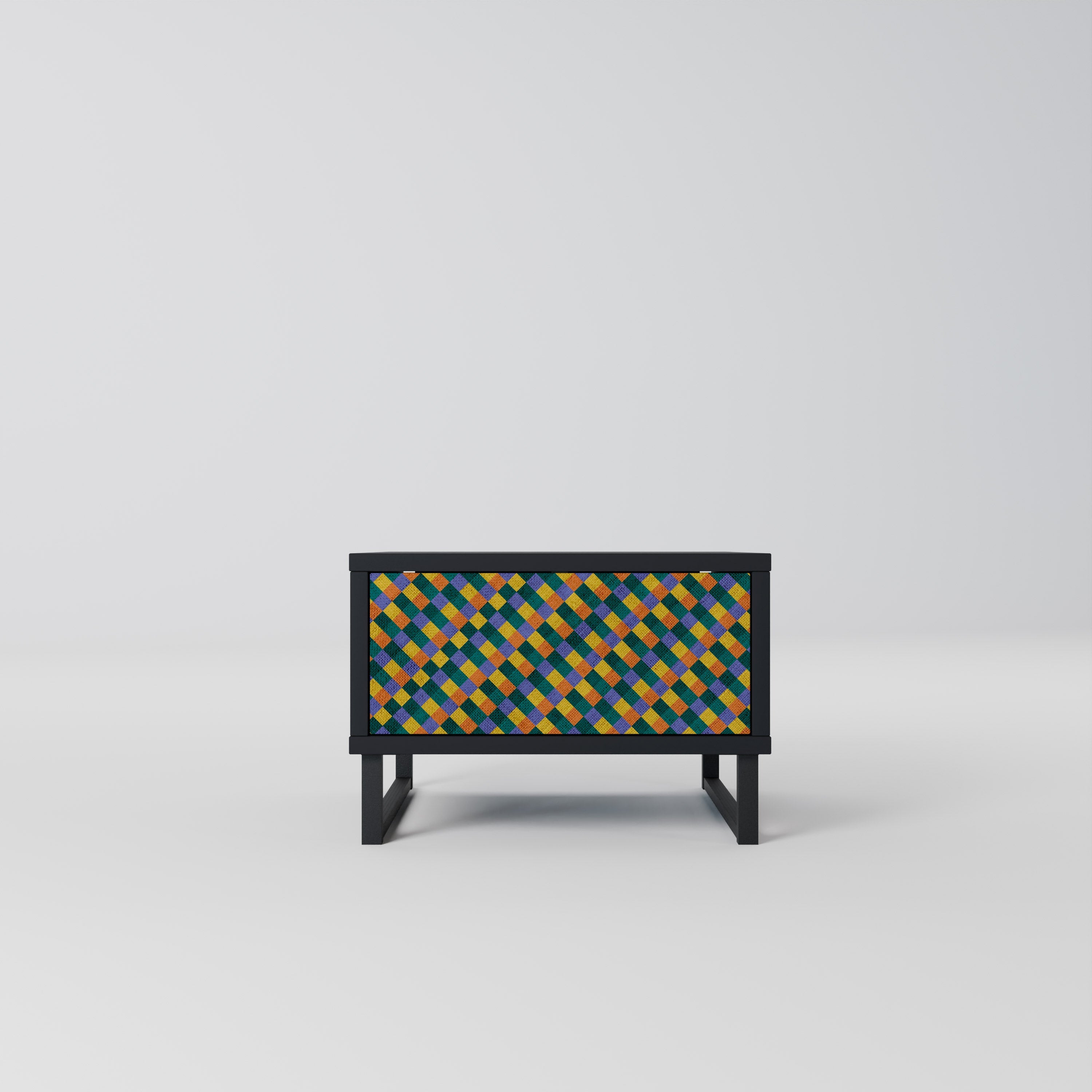 PAINTED SQUARES MIX Szafka nocna Czarna