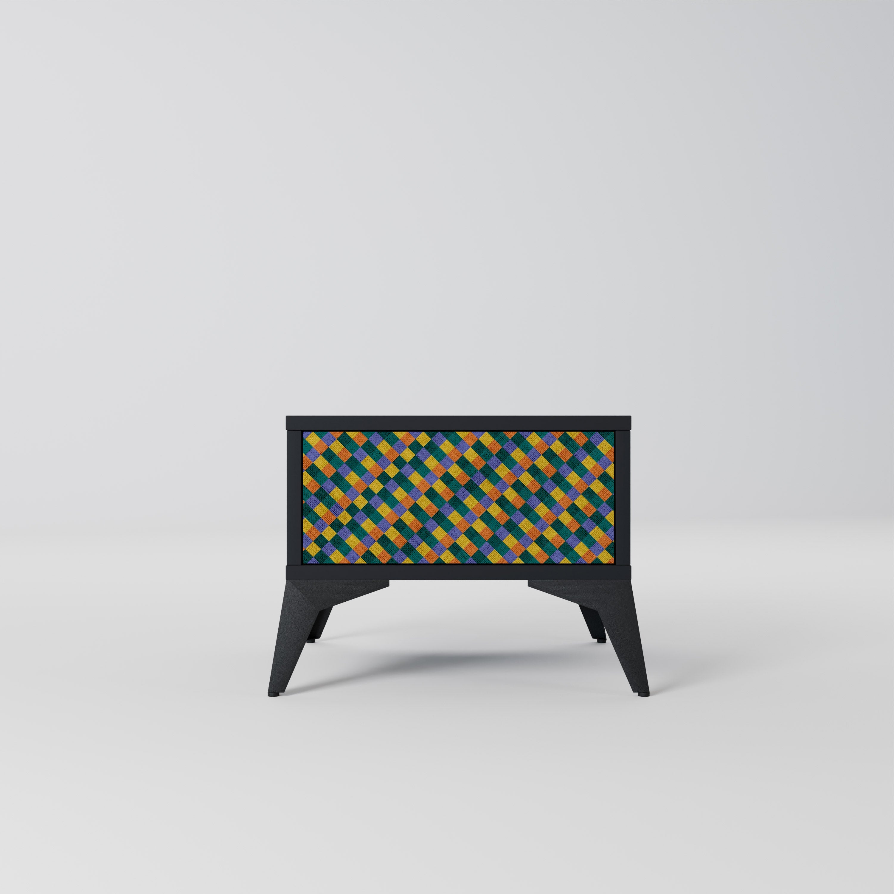 PAINTED SQUARES MIX Szafka nocna Czarna