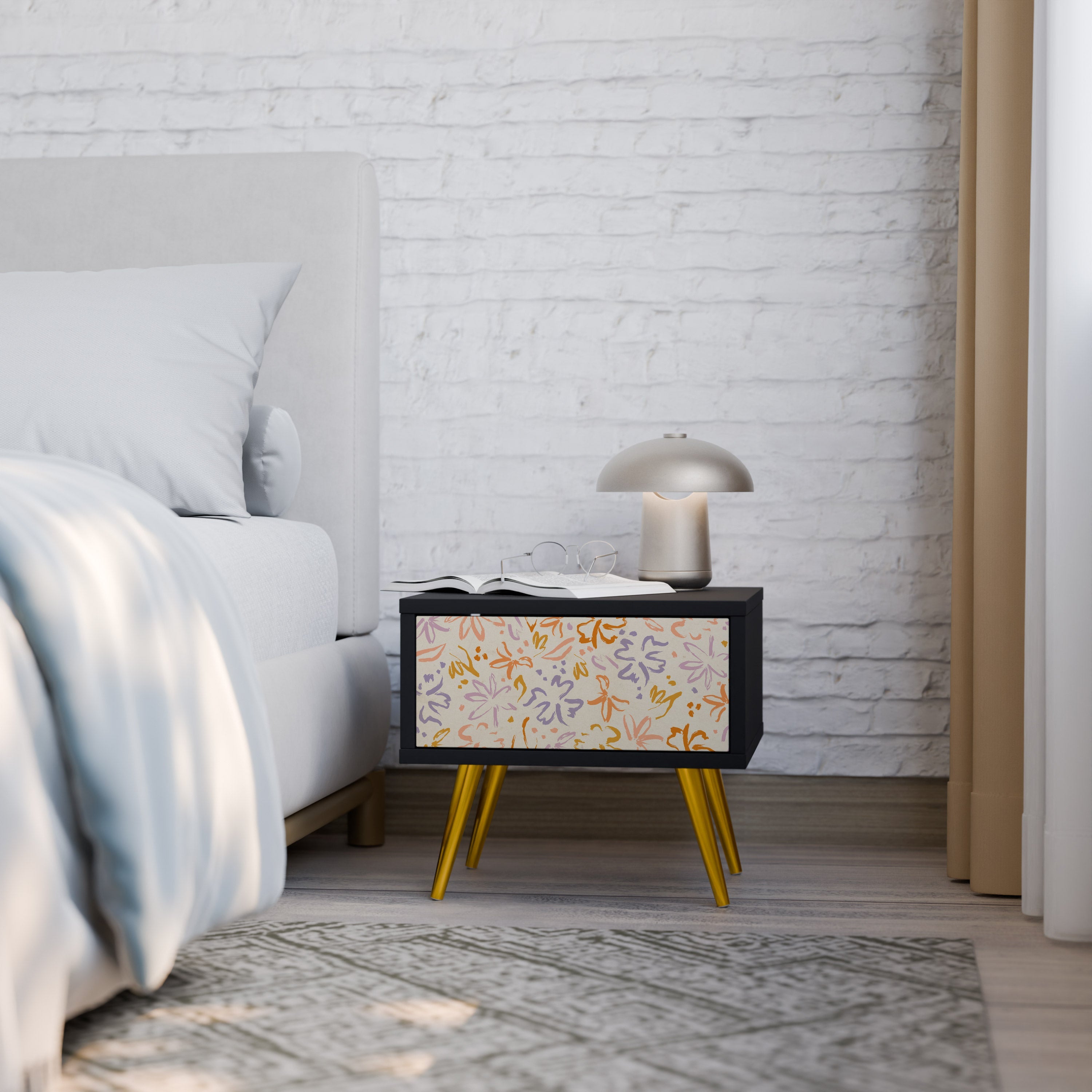 SPRING WHIMSY Szafka nocna Czarna