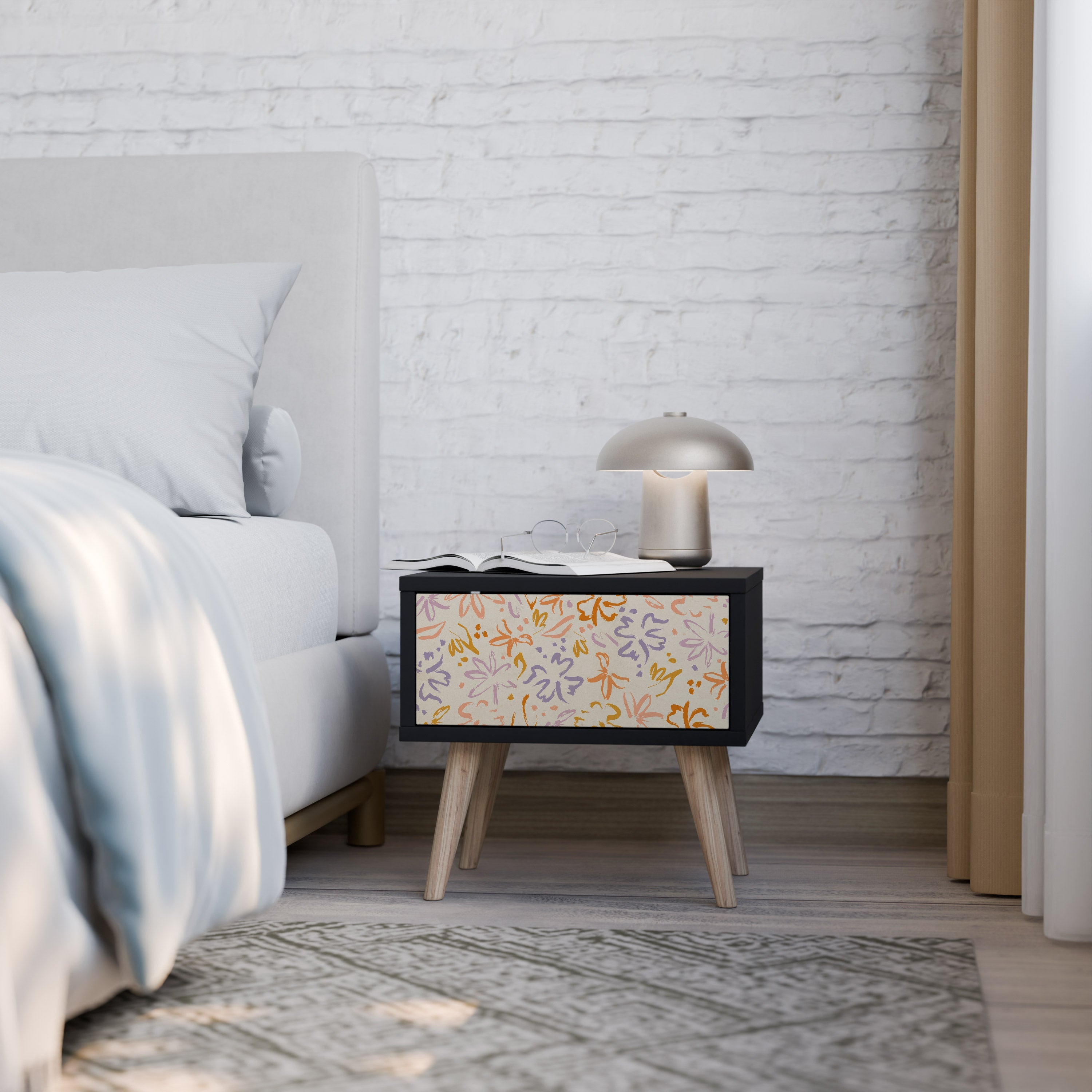 SPRING WHIMSY Szafka nocna Czarna