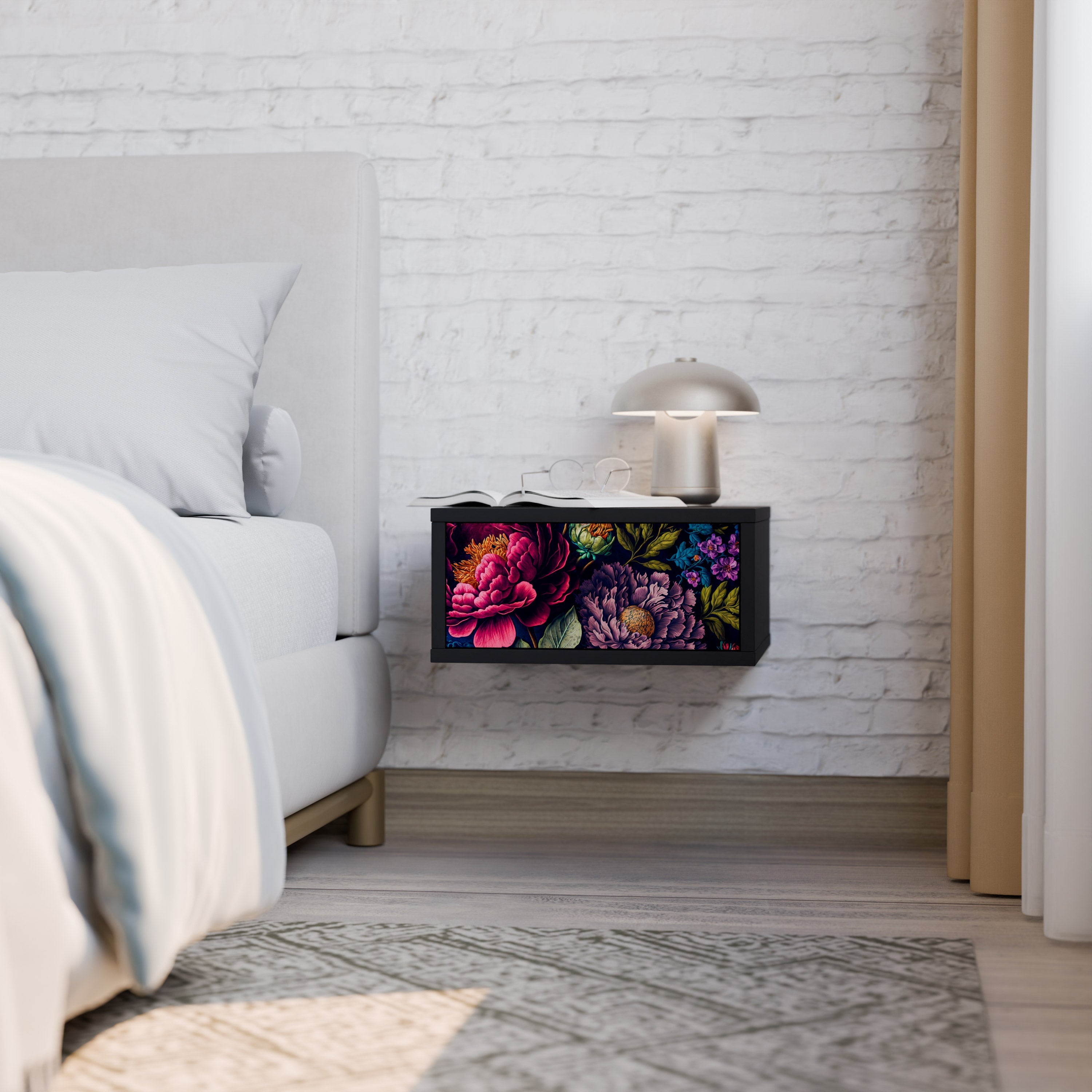 BLOOMING ELEGANCE Szafka nocna Czarna