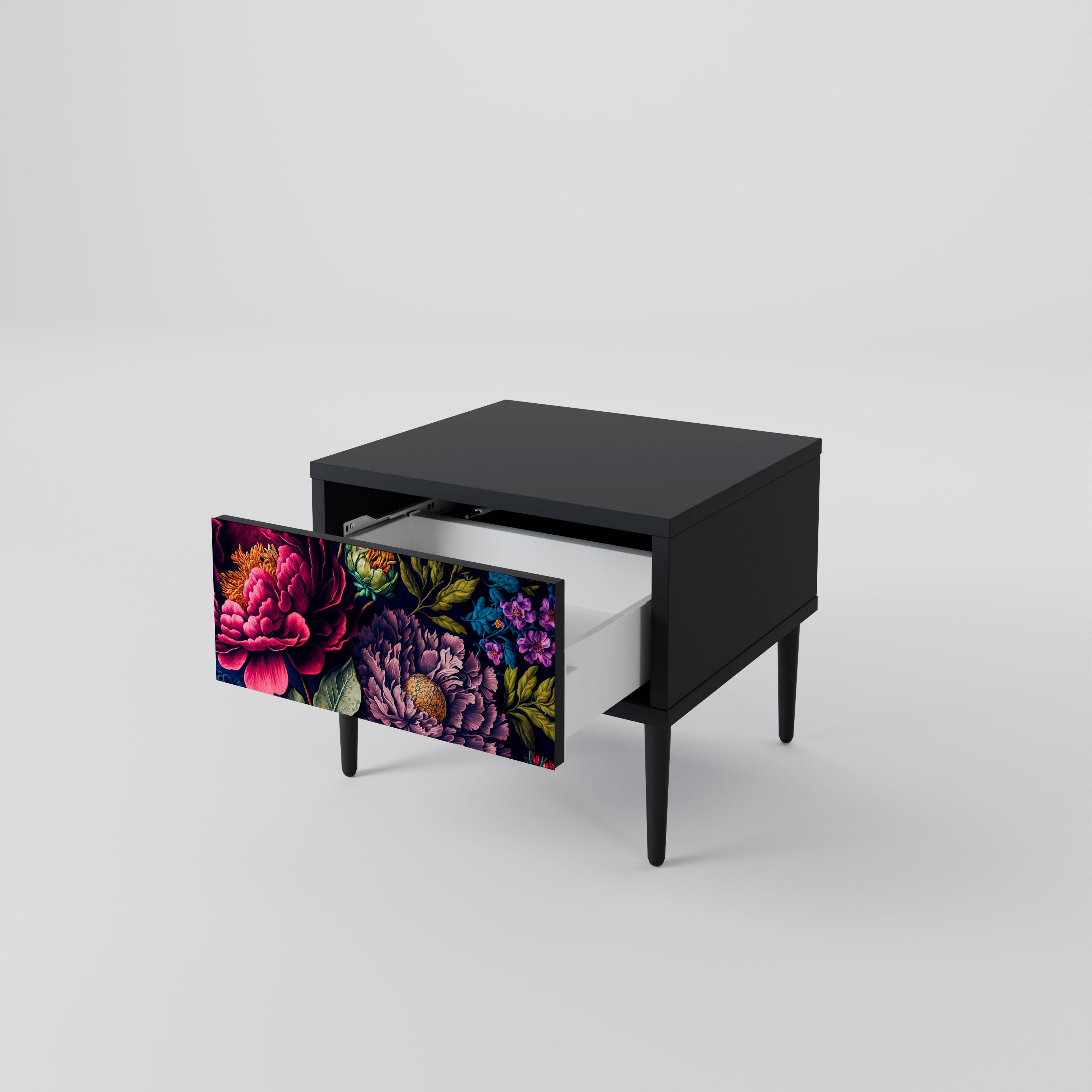 BLOOMING ELEGANCE Szafka nocna Czarna
