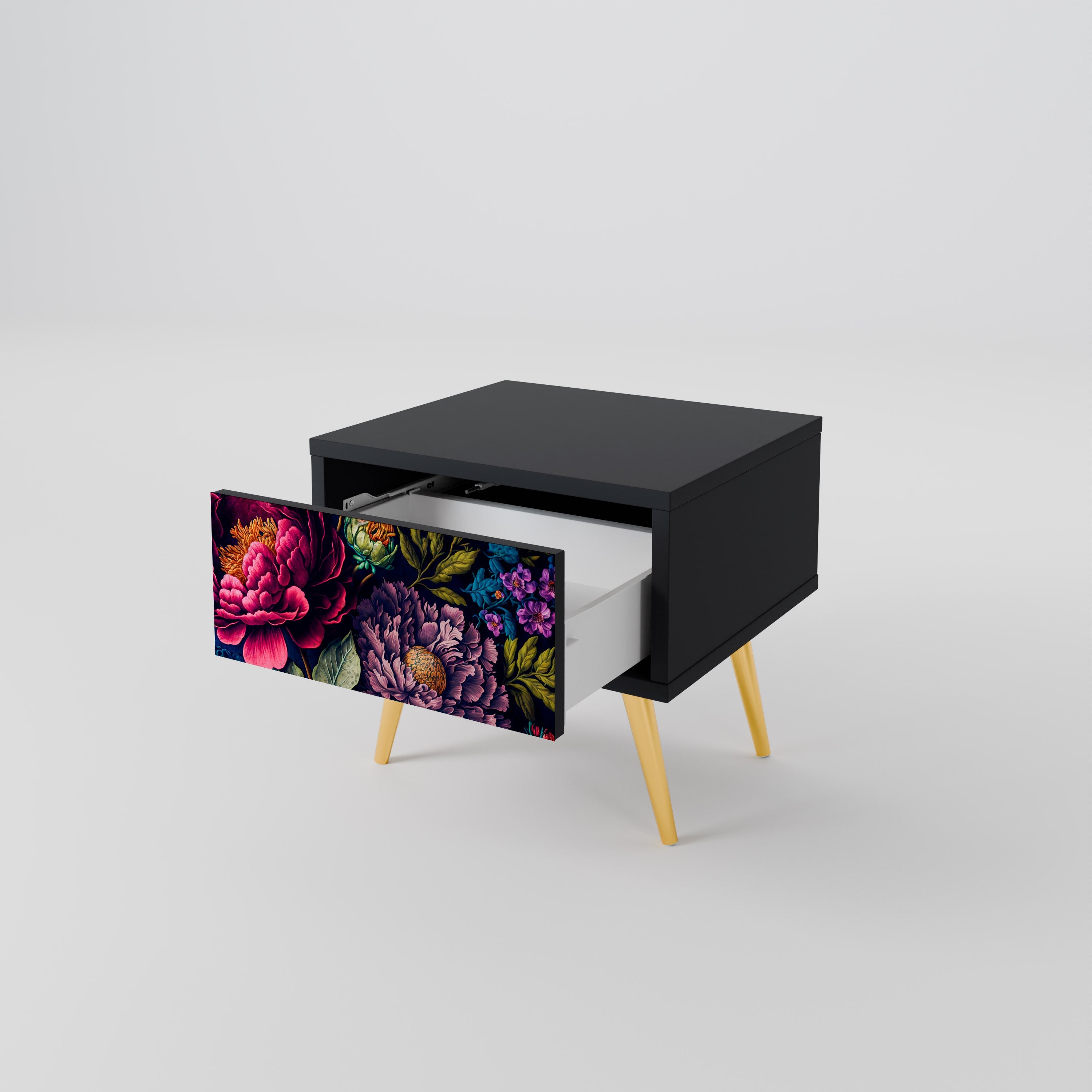 BLOOMING ELEGANCE Szafka nocna Czarna