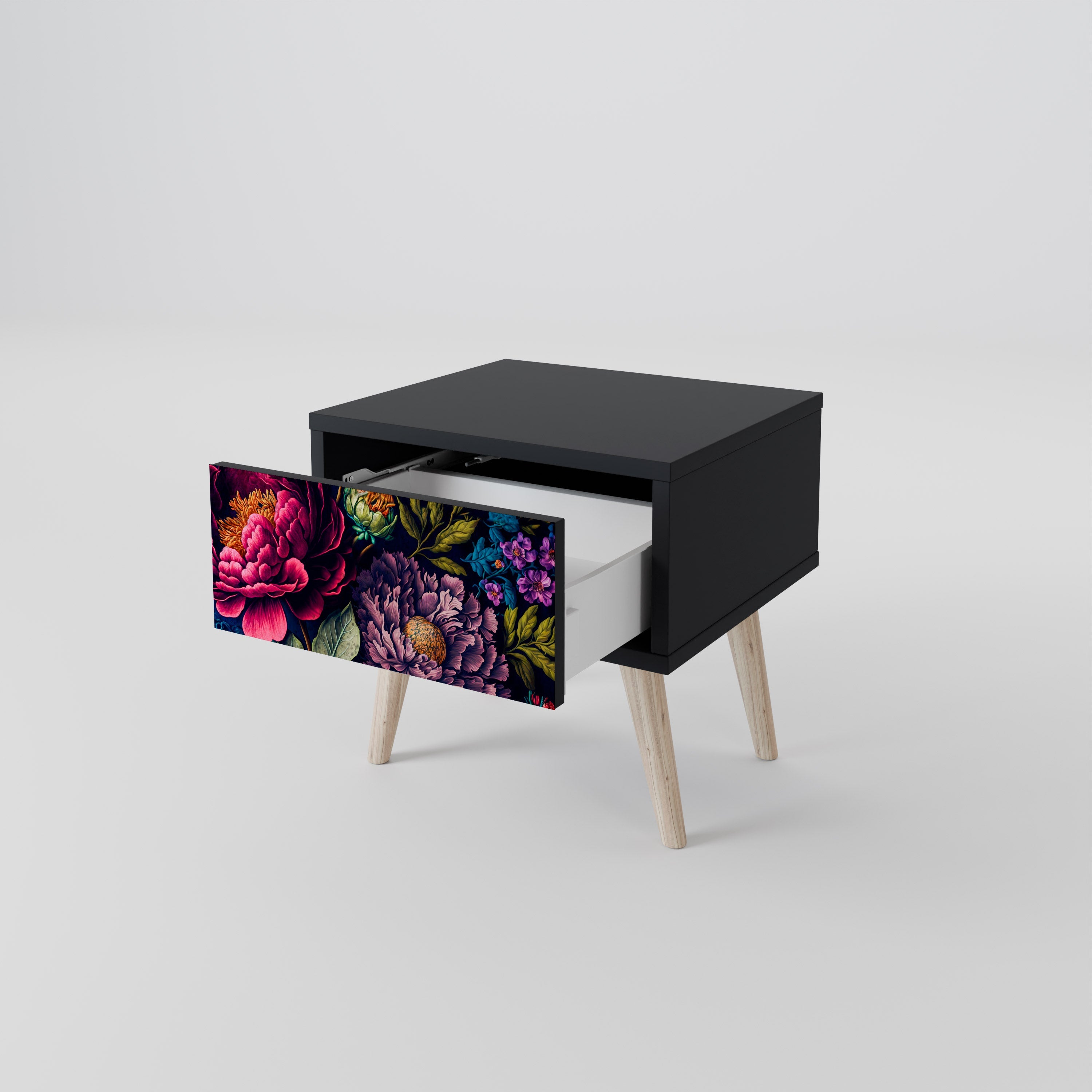 BLOOMING ELEGANCE Szafka nocna Czarna