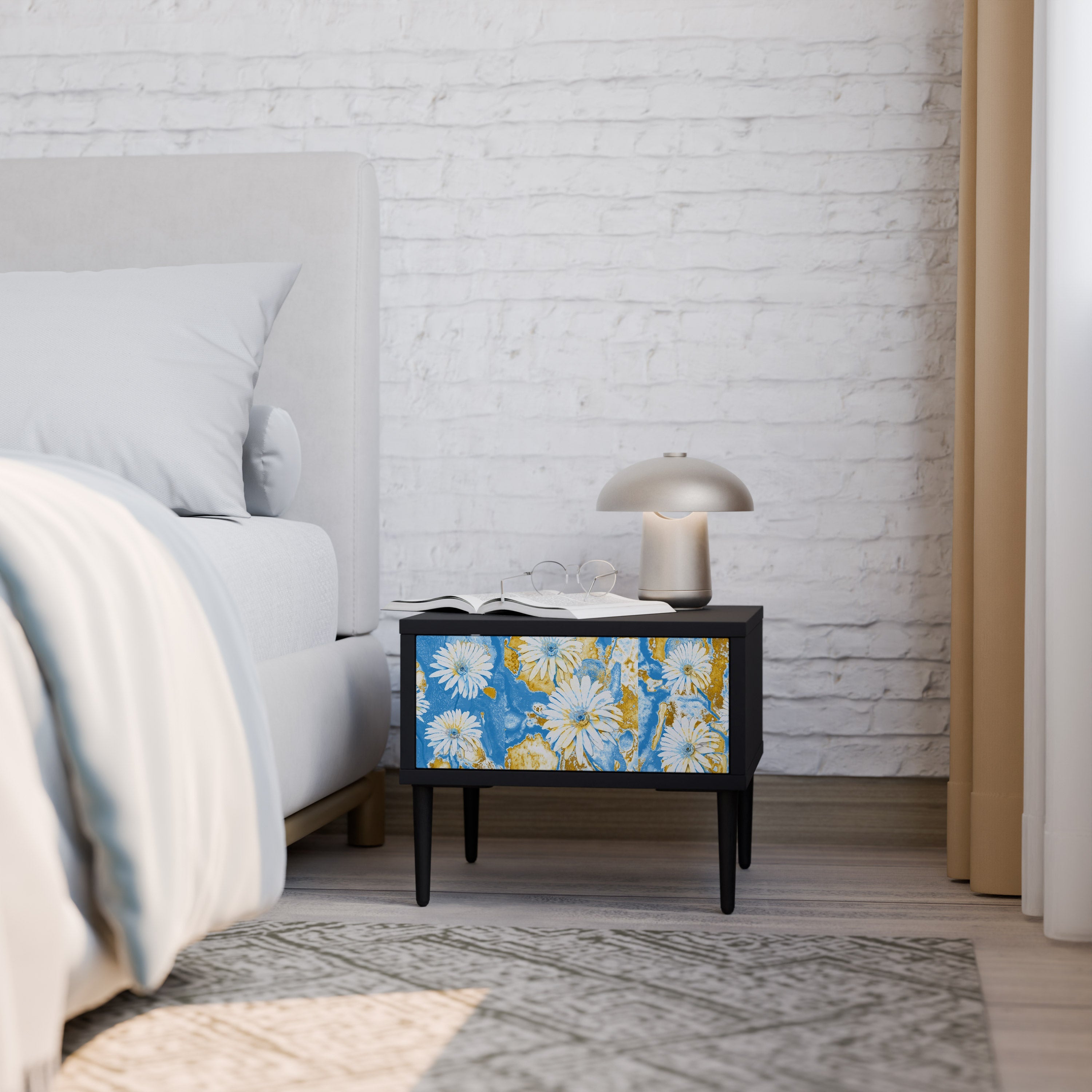 DAISY LUXE Szafka nocna Czarna
